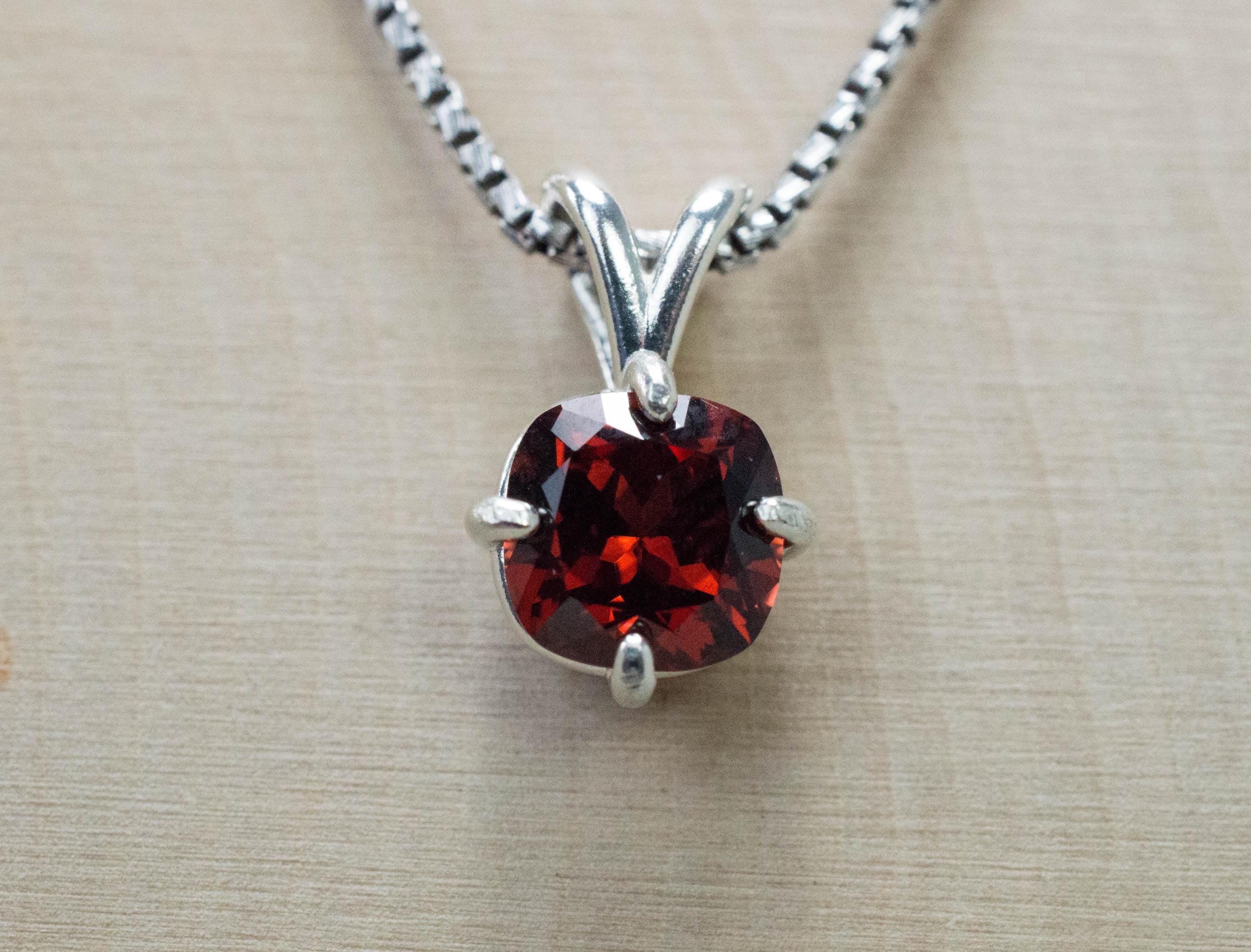 Malaya Garnet Pendant; Natural Untreated Tanzania Garnet; 2.100cts - Mark Oliver Gems