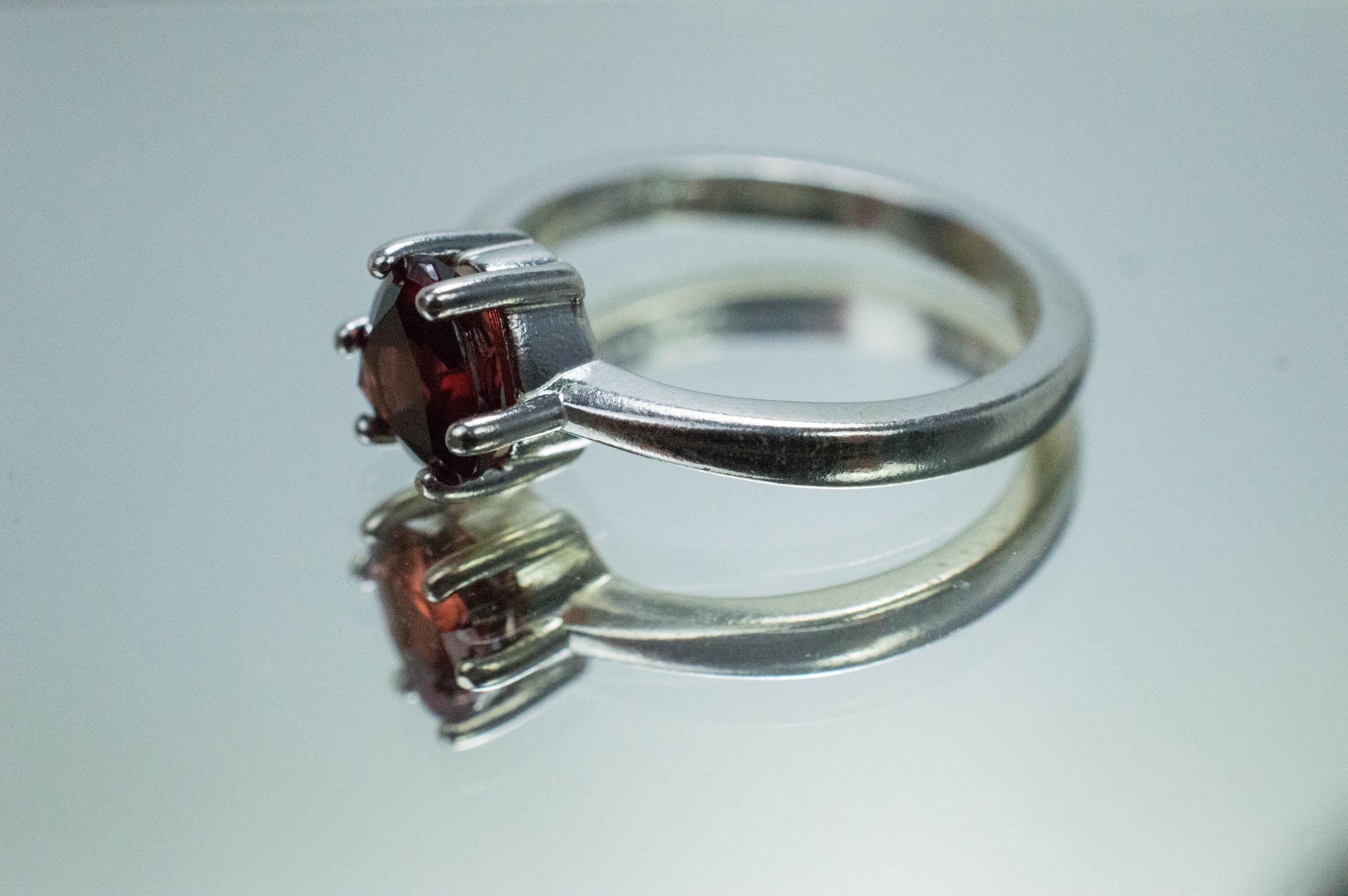 Malaya Garnet Ring; Natural Untreated Tanzania Garnet; 1.425cts - Mark Oliver Gems
