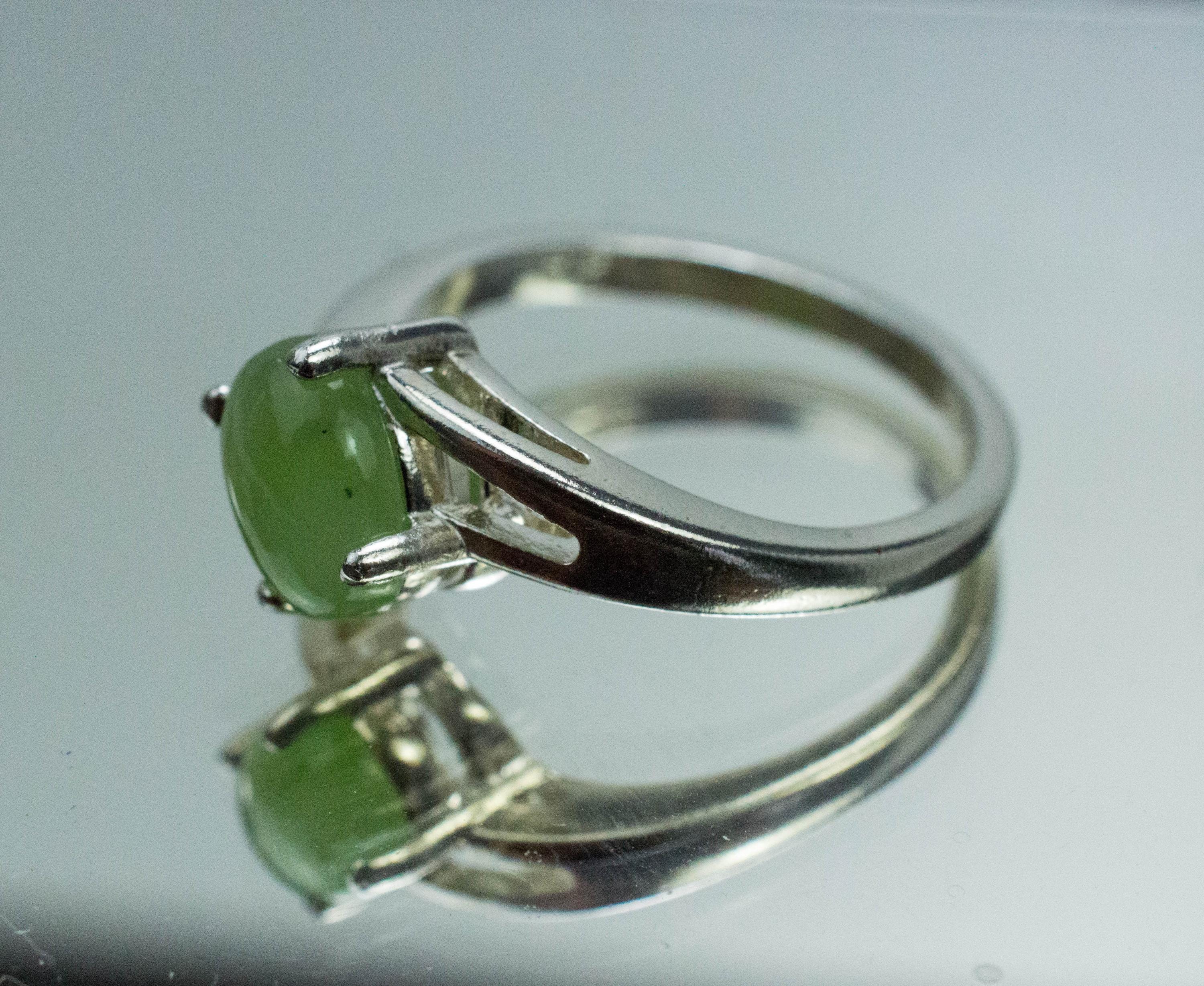 Jade Ring; Natural Untreated Taiwan Nephrite Jade; 1.500cts - Mark Oliver Gems