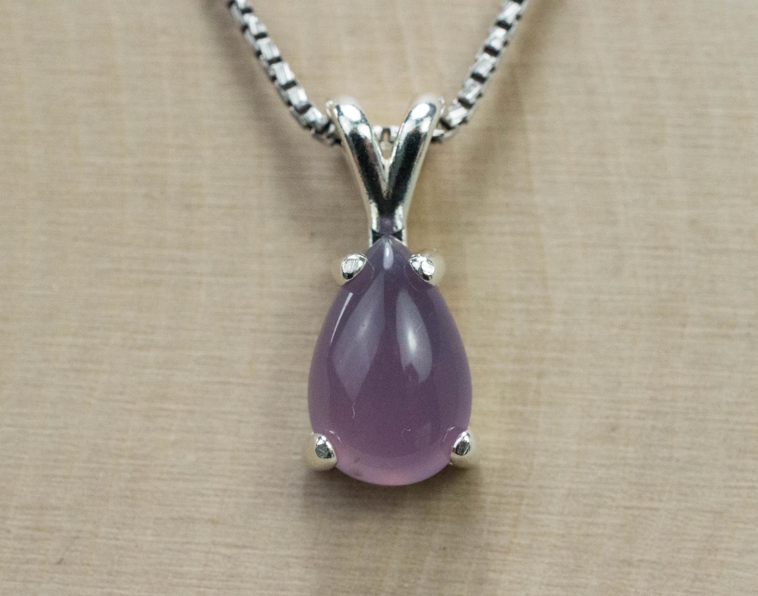 Purple Chalcedony Pendant; Natural Untreated Nevada Purple Sage Chalcedony; 2.460cts - Mark Oliver Gems
