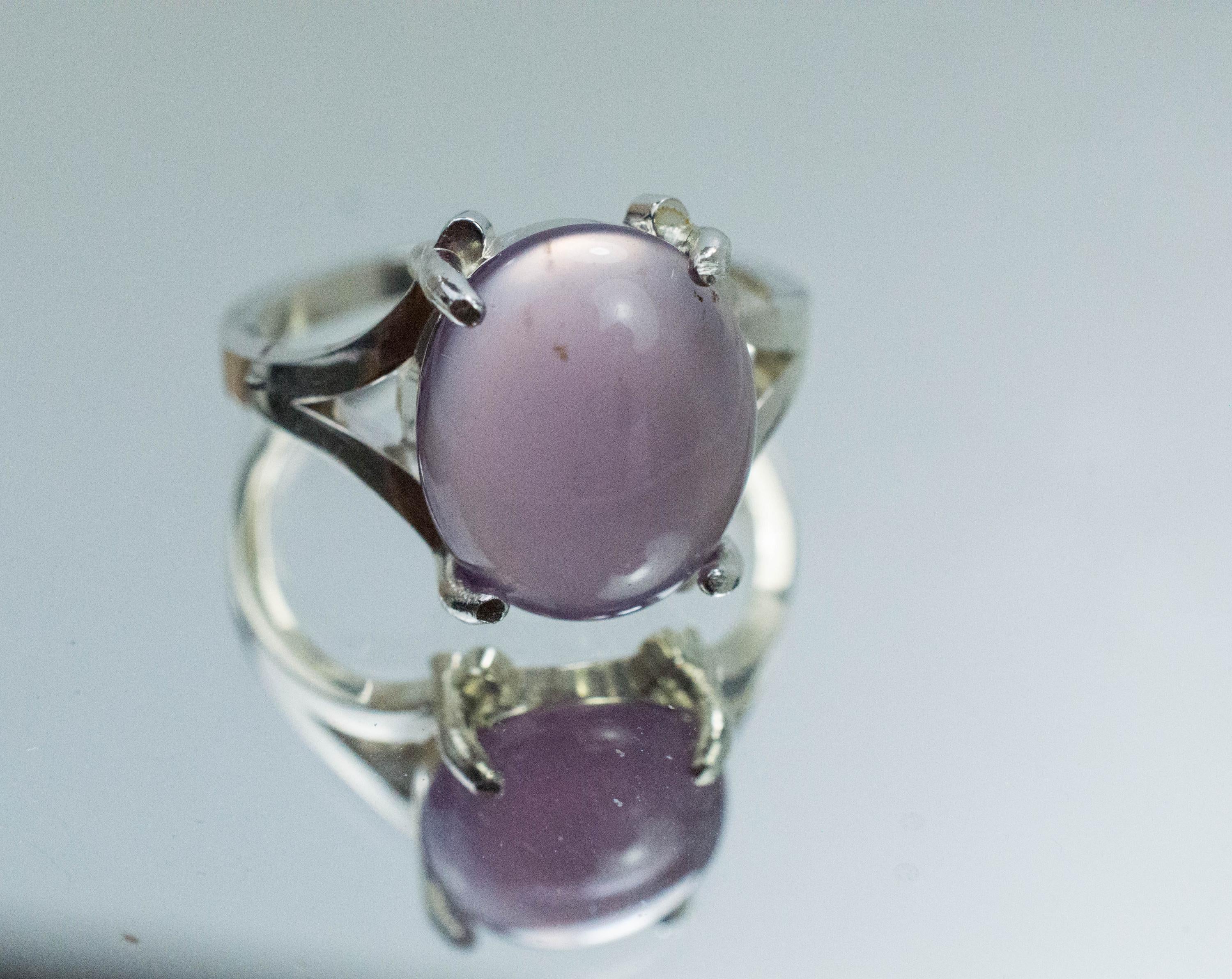 Purple Chalcedony Ring; Natural Untreated Nevada Purple Sage Chalcedony; 3.370cts - Mark Oliver Gems