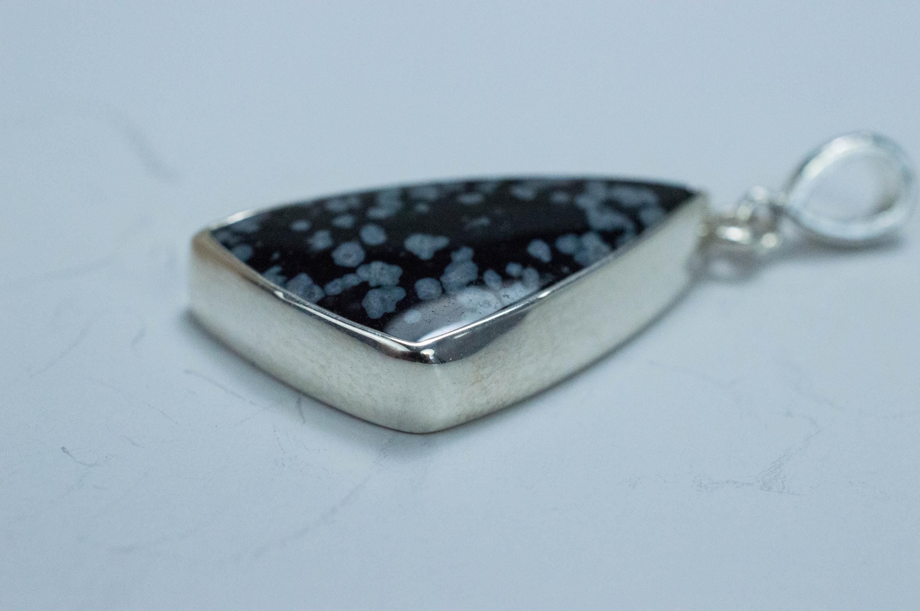 Snowflake Obsidian Pendant; Genuine Untreated Utah Obsidian - Mark Oliver Gems
