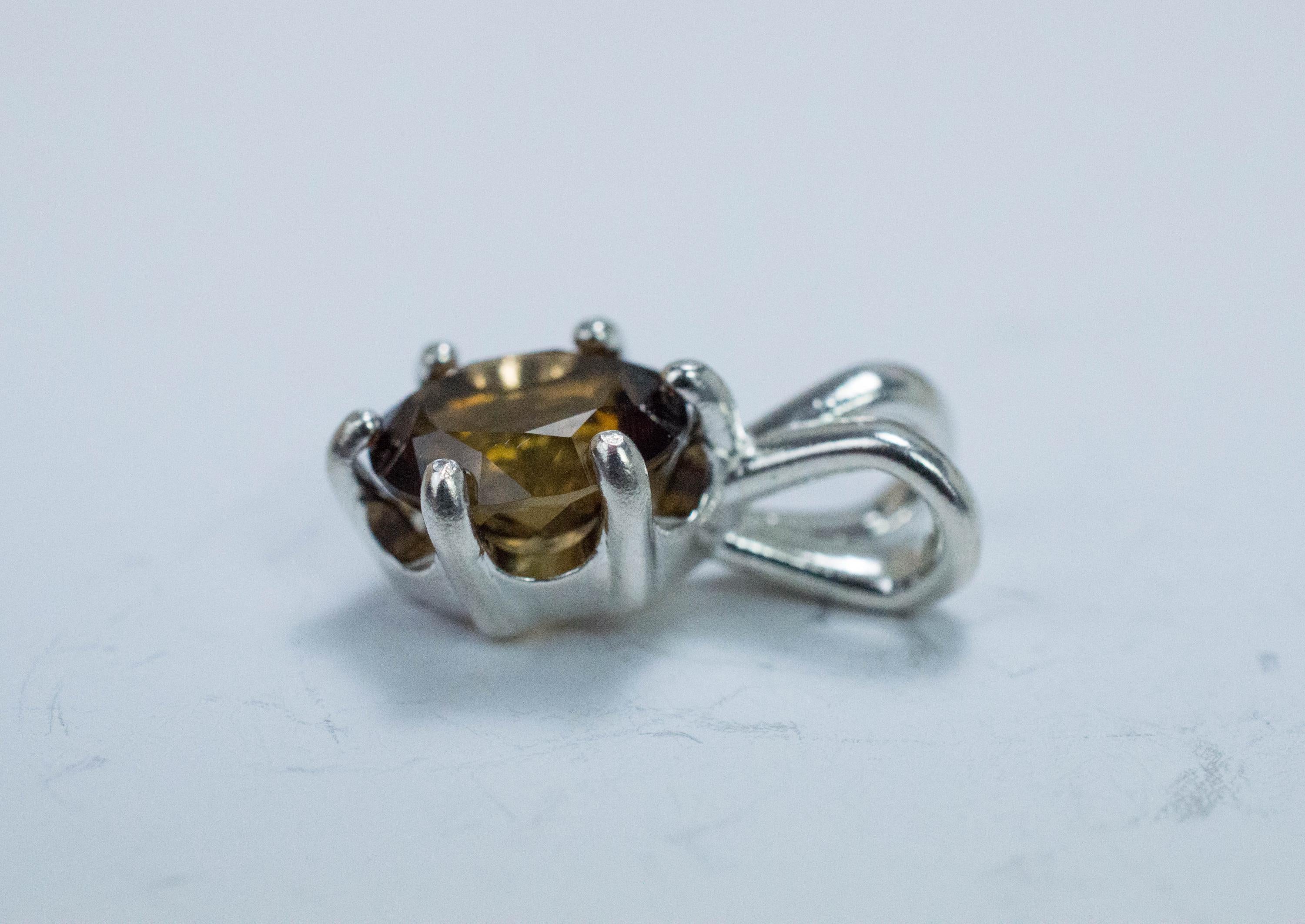 Zircon Pendant, Natural Untreated Sri Lanka Cognac Zircon; 1.580cts - Mark Oliver Gems