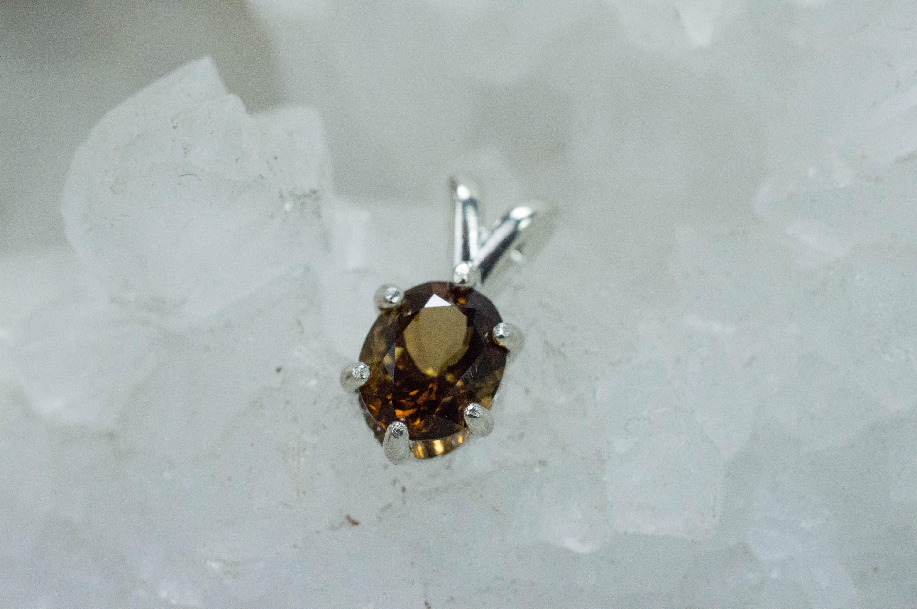 Zircon Pendant, Natural Untreated Sri Lanka Cognac Zircon; 1.580cts - Mark Oliver Gems