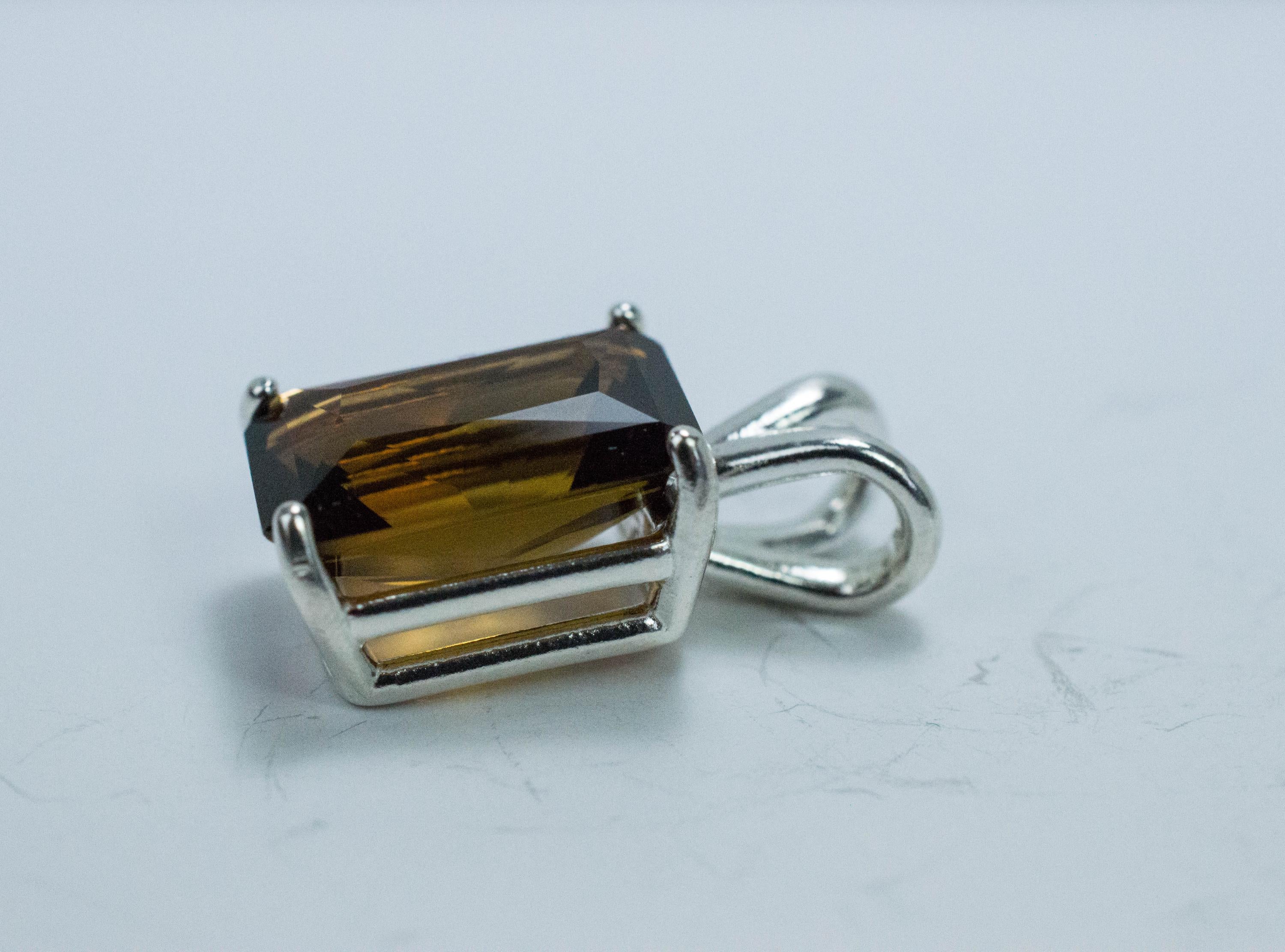 Zircon Pendant, Natural Untreated Sri Lanka Cognac Zircon; 4.120cts - Mark Oliver Gems
