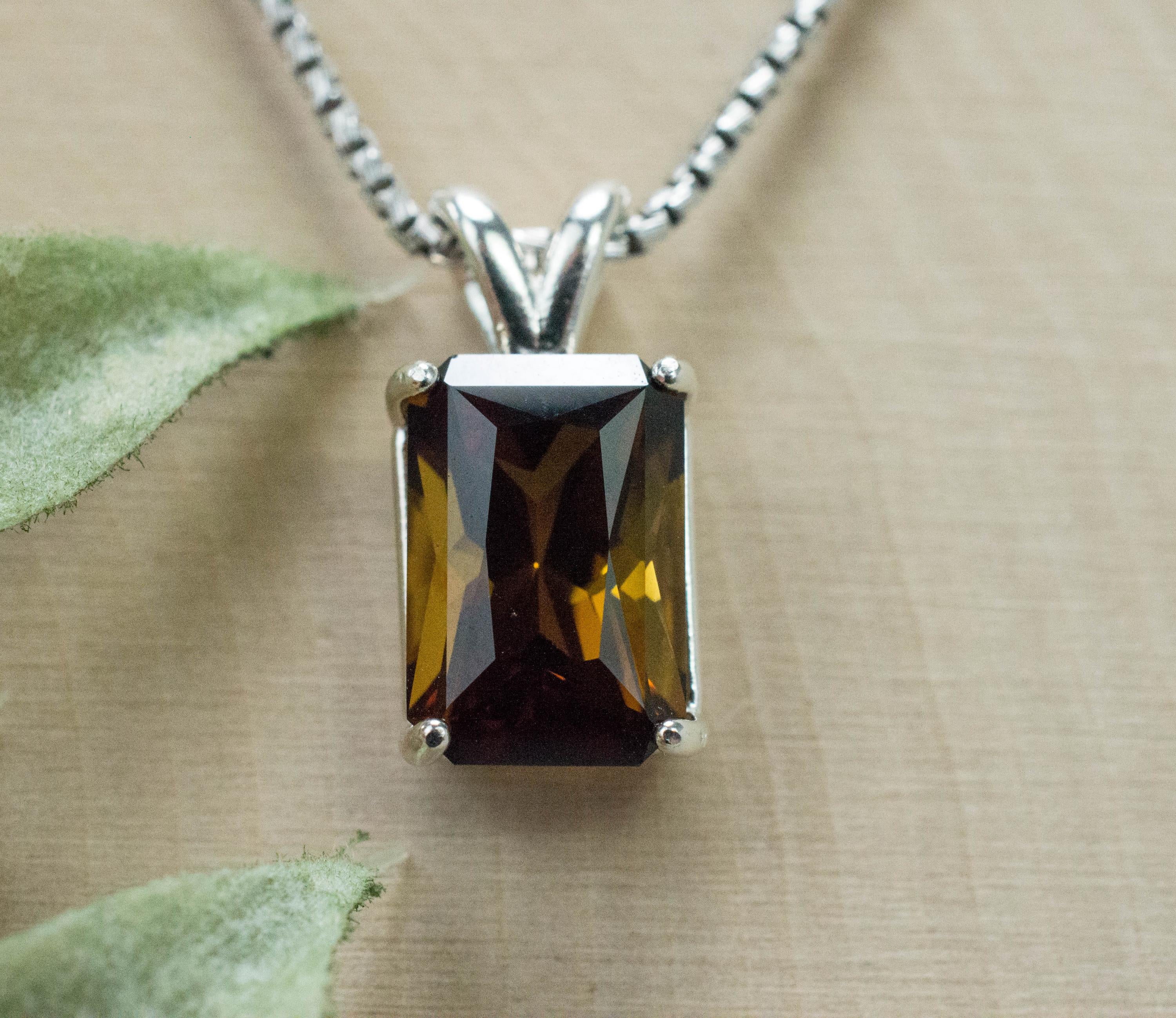 Zircon Pendant, Natural Untreated Sri Lanka Cognac Zircon; 4.120cts - Mark Oliver Gems