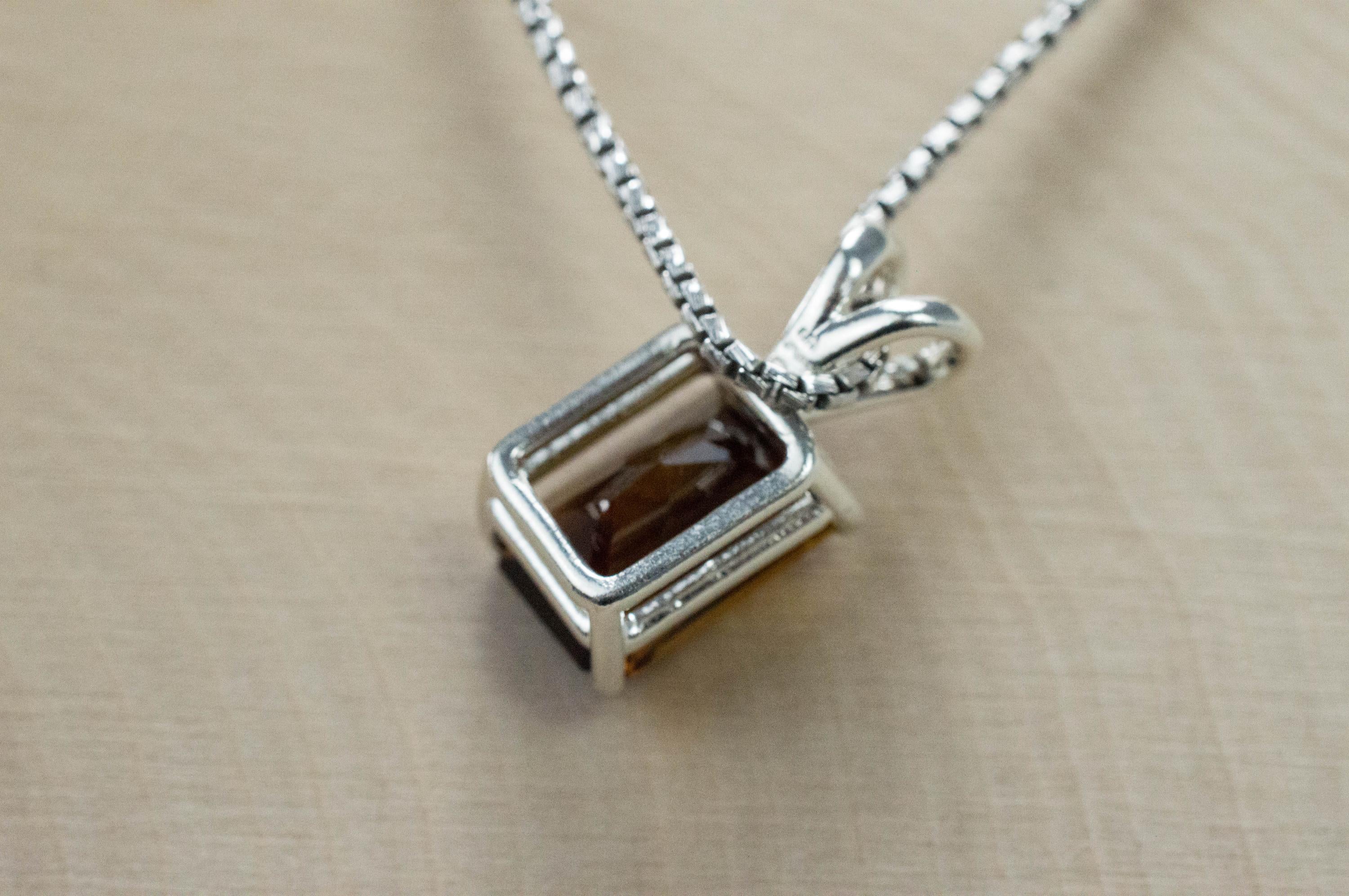 Zircon Pendant, Natural Untreated Sri Lanka Cognac Zircon; 4.120cts - Mark Oliver Gems