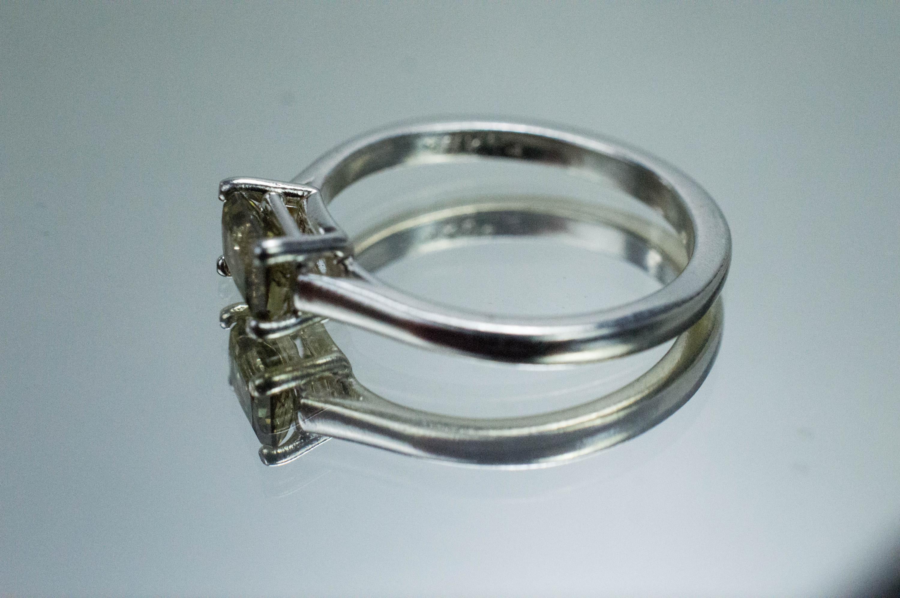 Zircon Ring; Genuine Untreated Sri Lanka Yellow Zircon; 0.650cts - Mark Oliver Gems