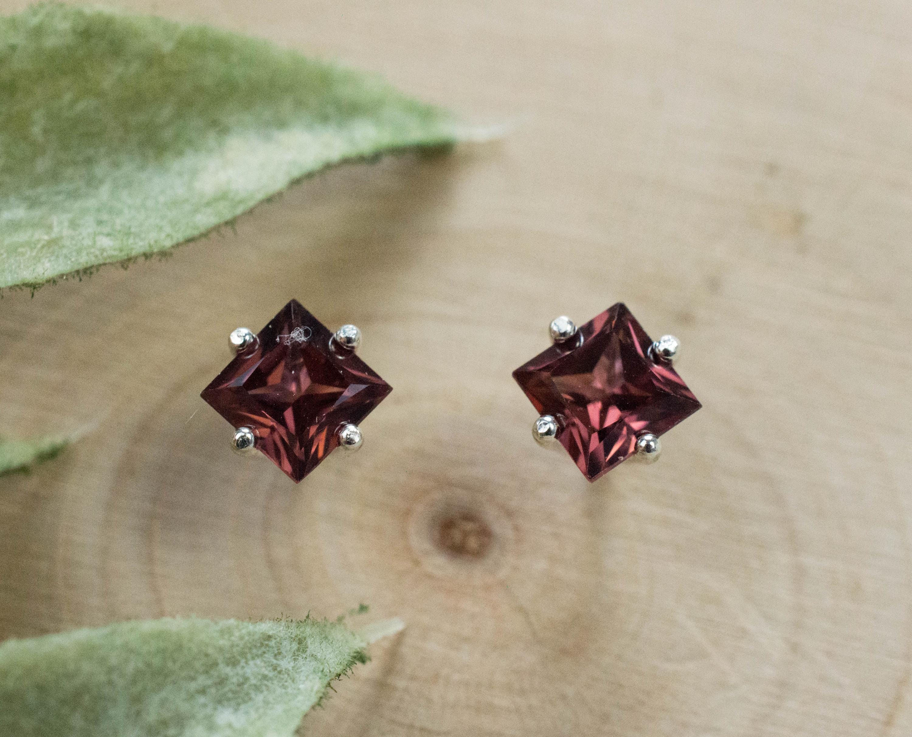 Zircon Earrings; Natural Untreated Tanzania Pink Zircon; 1.285cts - Mark Oliver Gems