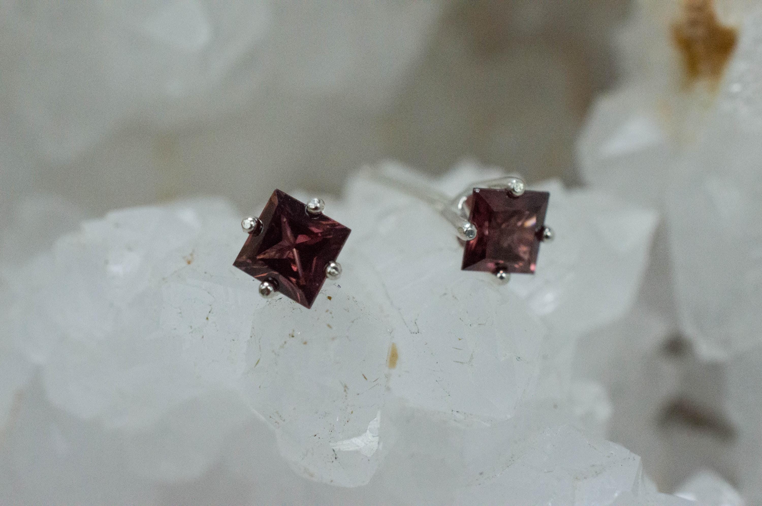 Zircon Earrings; Natural Untreated Tanzania Pink Zircon; 1.285cts - Mark Oliver Gems