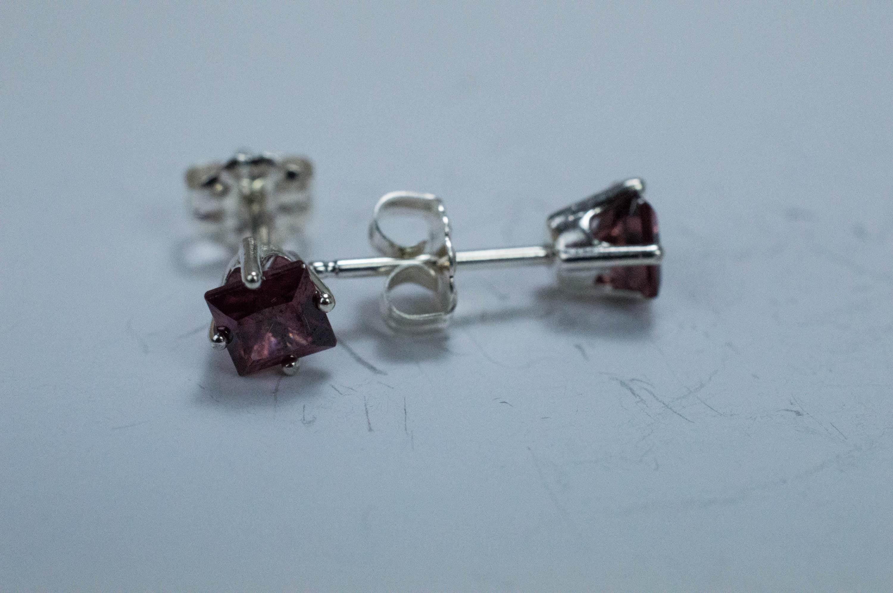 Zircon Earrings; Natural Untreated Tanzania Pink Zircon; 1.510cts - Mark Oliver Gems