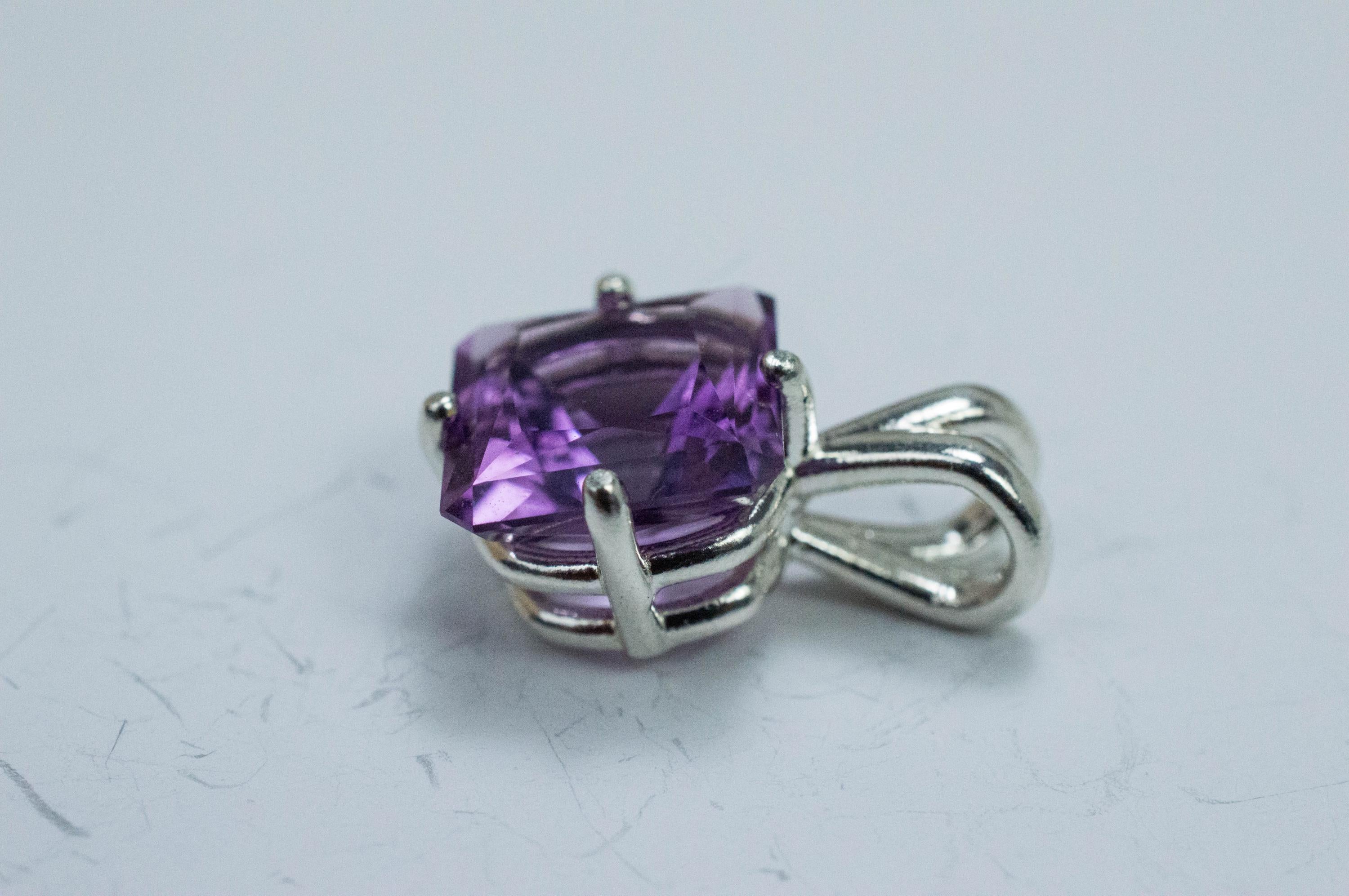 Amethyst Pendant, Natural Untreated Rwanda Amethyst; 3.275cts - Mark Oliver Gems