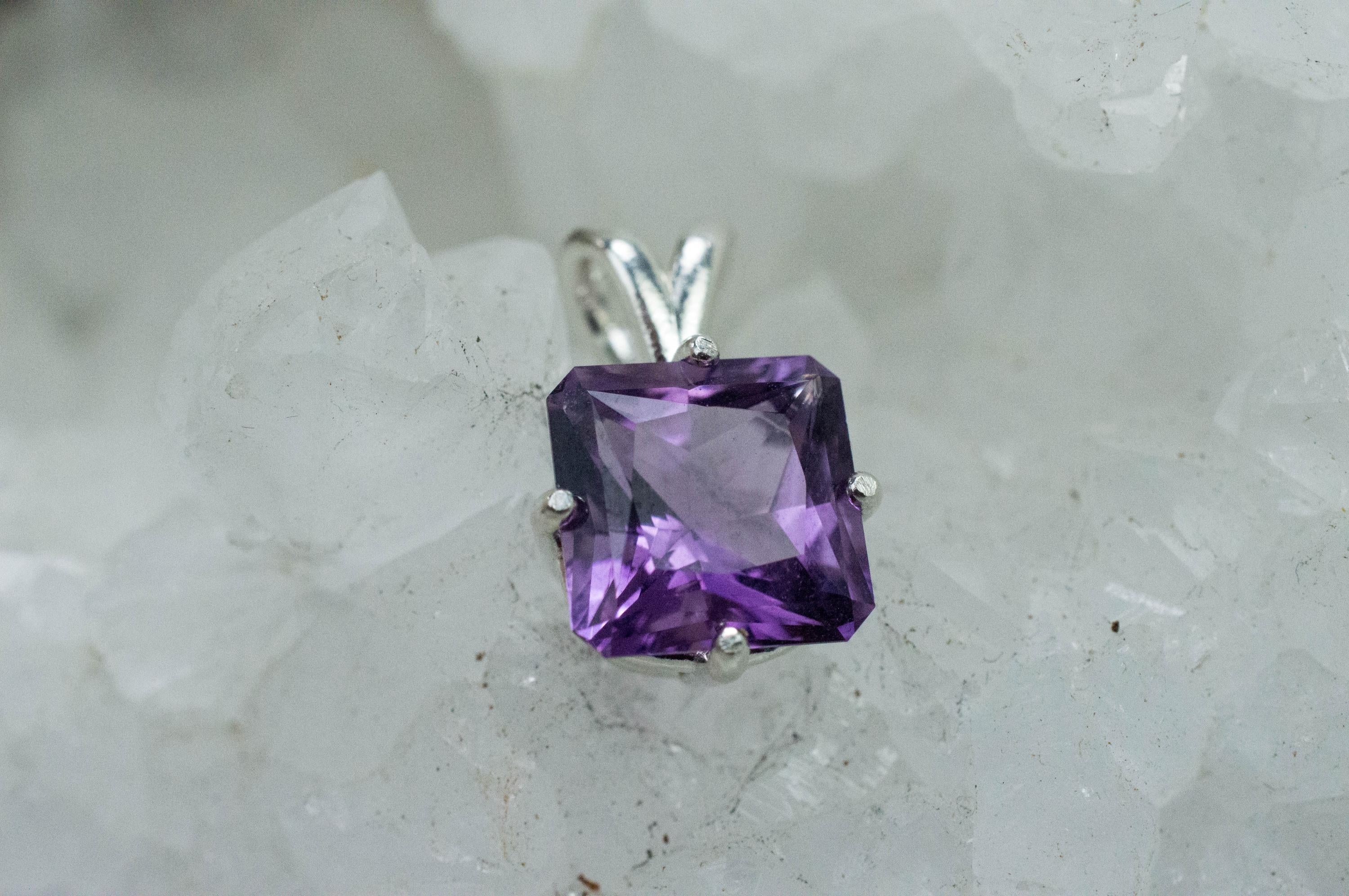 Amethyst Pendant, Natural Untreated Rwanda Amethyst; 3.275cts - Mark Oliver Gems