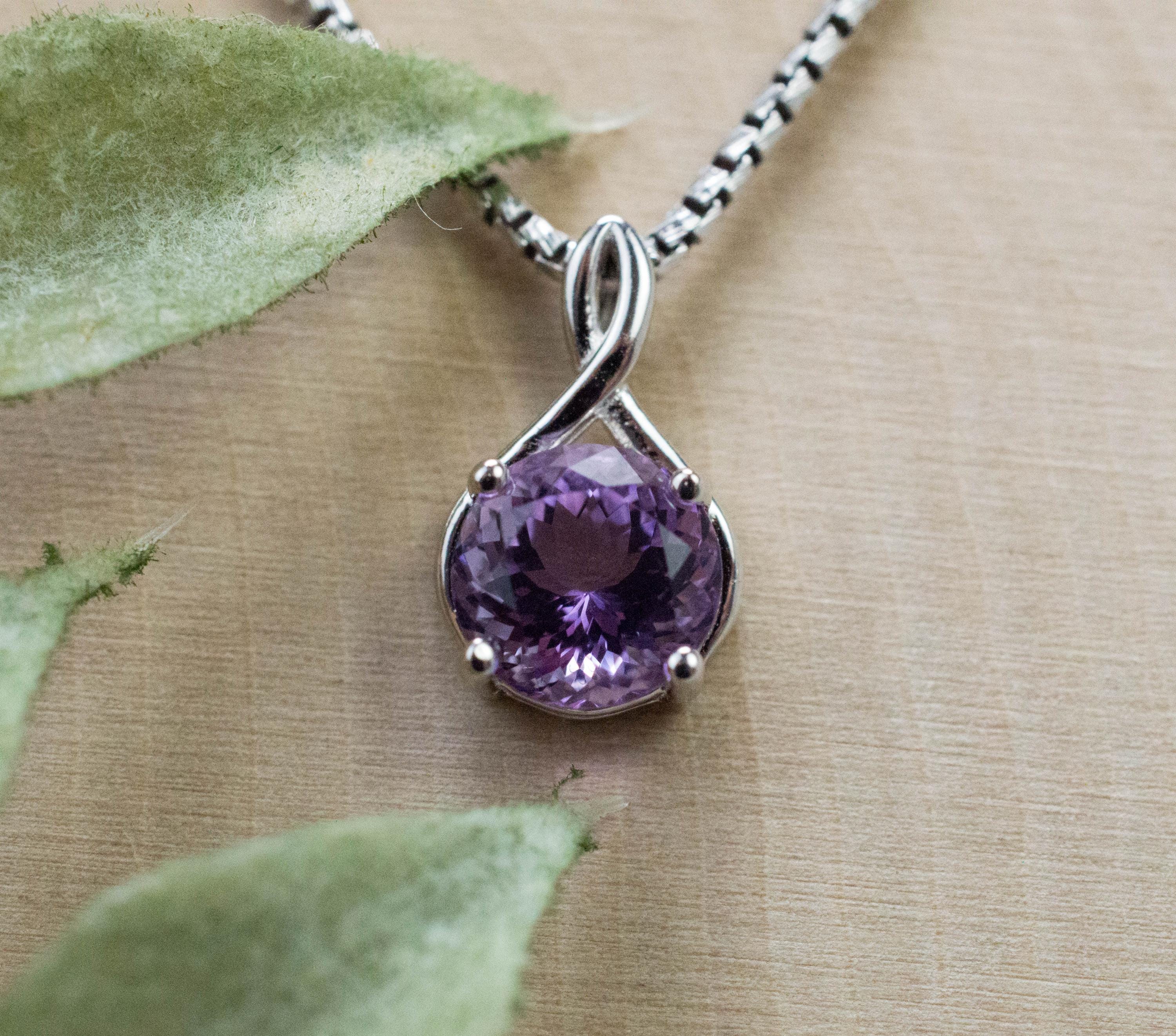 Amethyst Pendant, Natural Untreated Brazil Amethyst; 1.140cts - Mark Oliver Gems