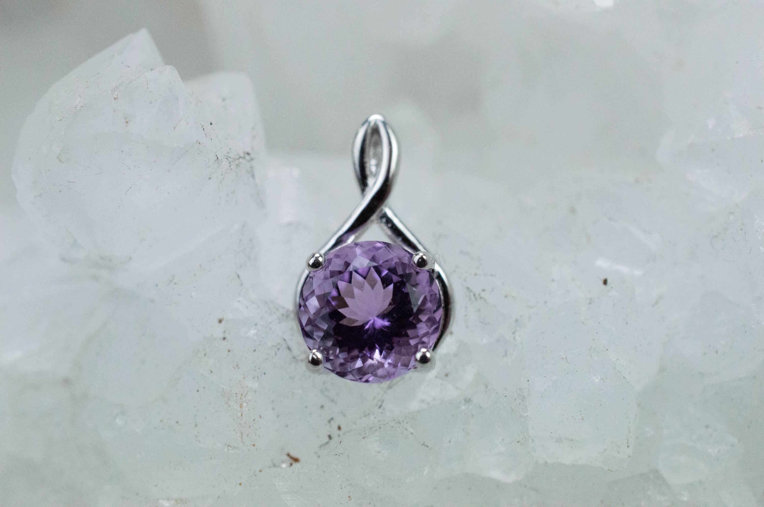Amethyst Pendant, Natural Untreated Brazil Amethyst; 1.140cts - Mark Oliver Gems