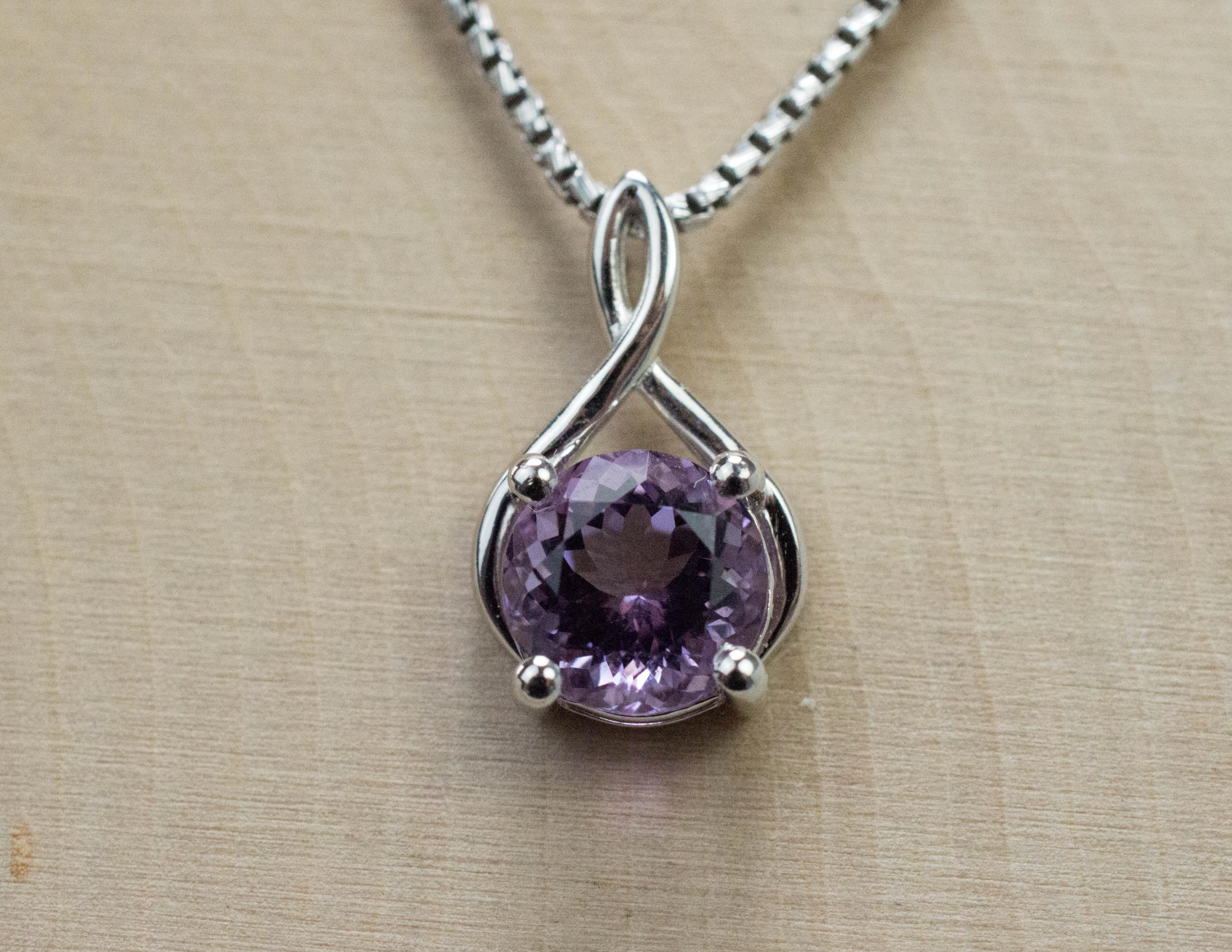 Amethyst Pendant, Natural Untreated Brazil Amethyst; 1.720cts - Mark Oliver Gems