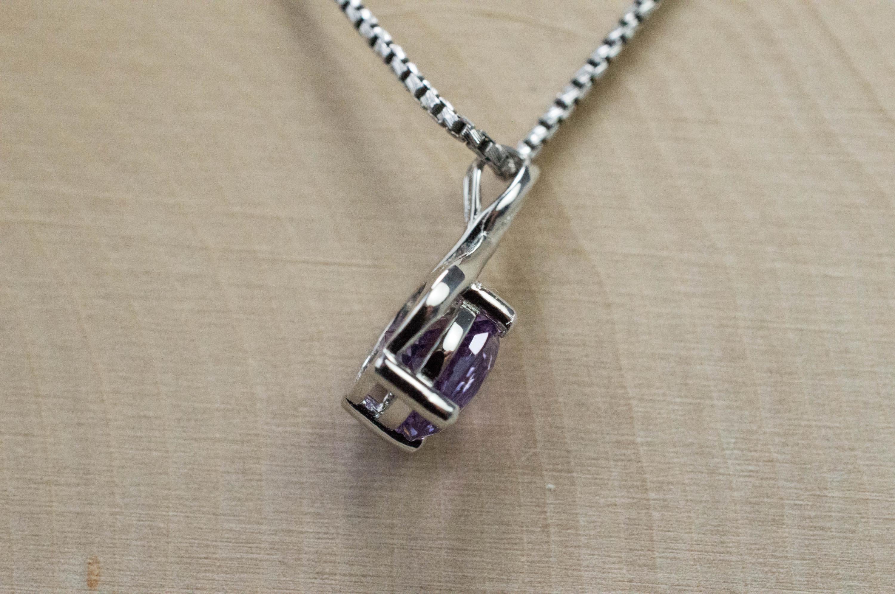 Amethyst Pendant, Natural Untreated Brazil Amethyst; 1.720cts - Mark Oliver Gems