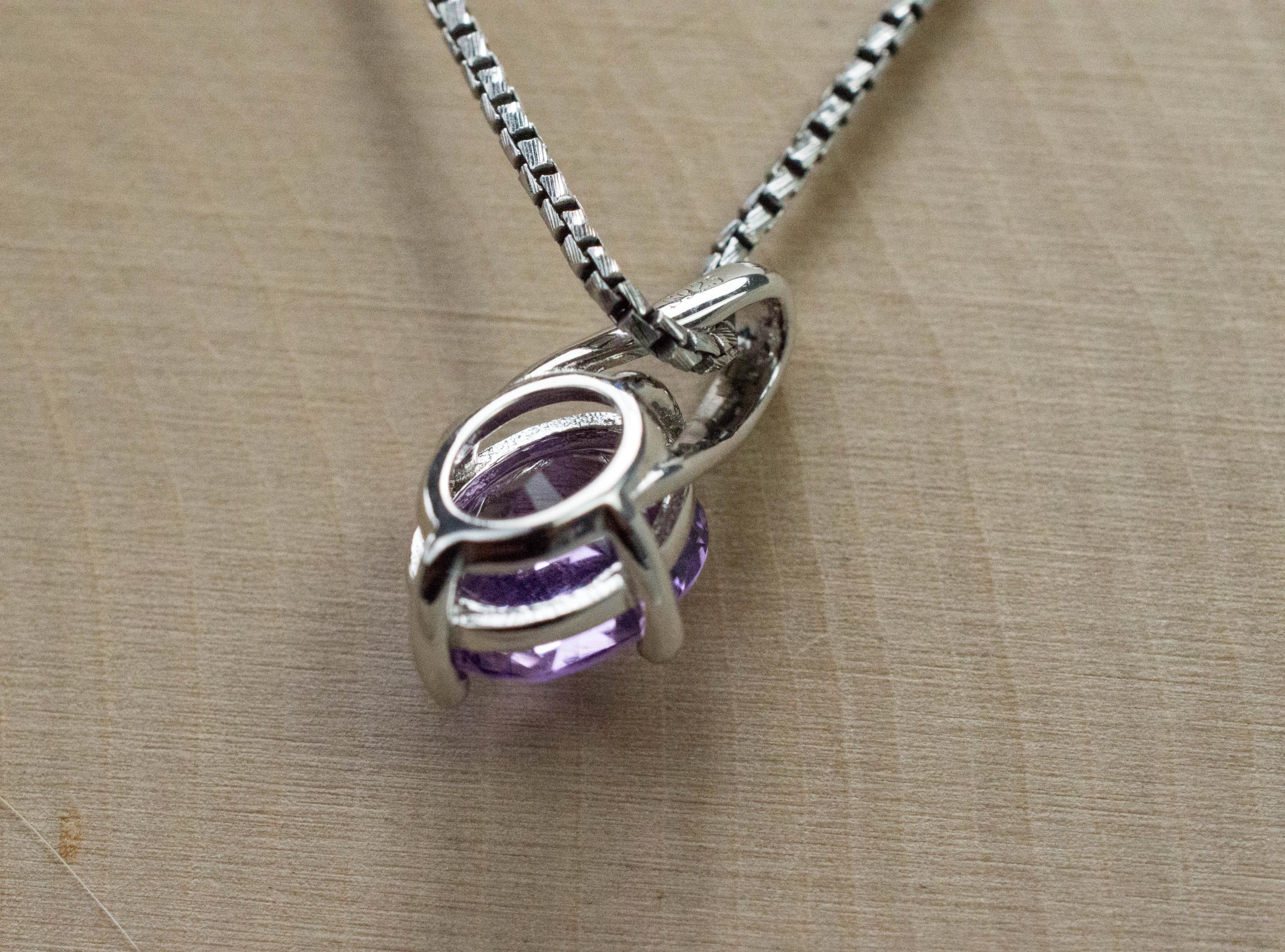 Amethyst Pendant, Natural Untreated Brazil Amethyst; 2.650cts - Mark Oliver Gems