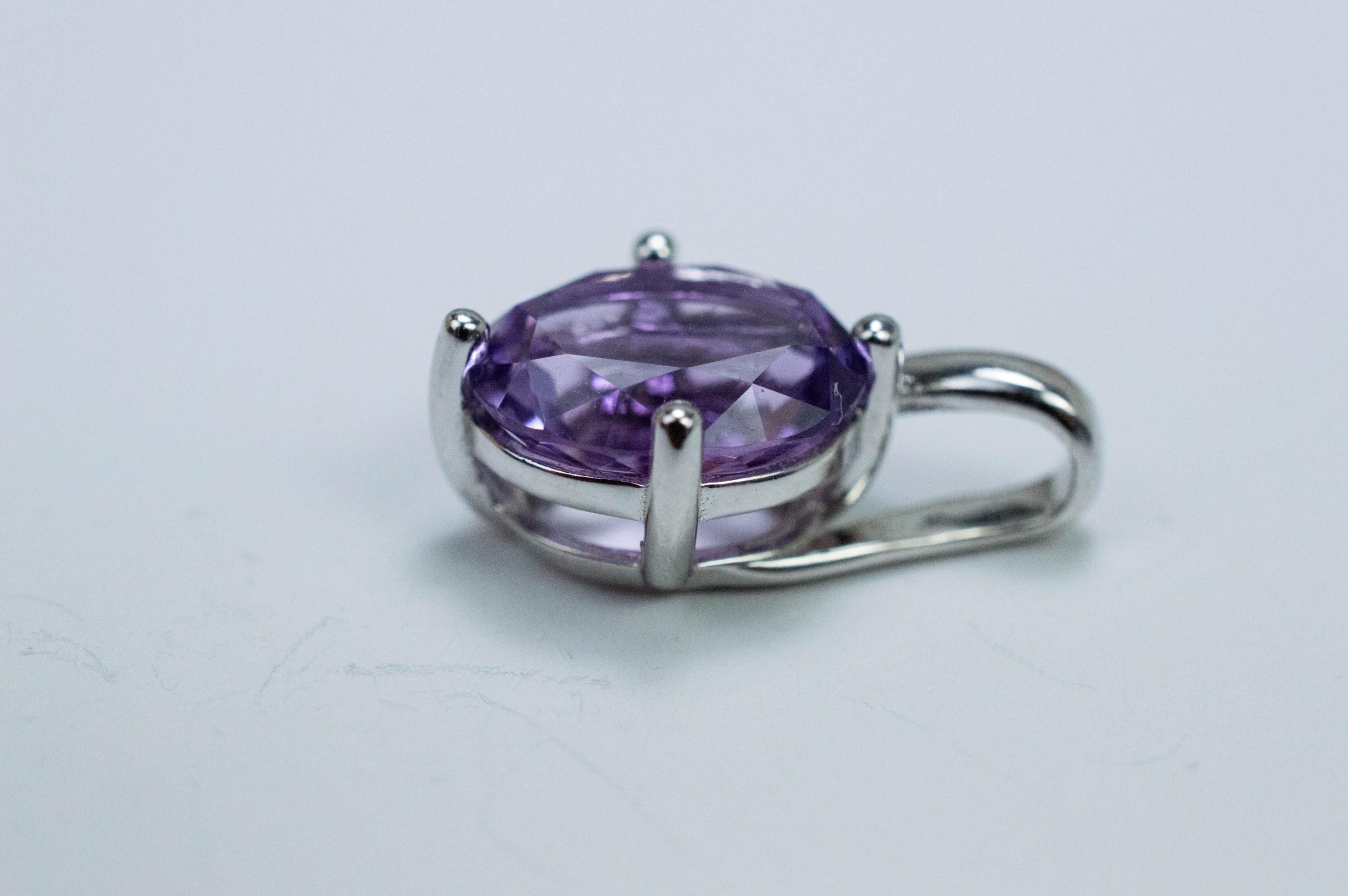 Amethyst Pendant, Natural Untreated Brazil Amethyst; 2.650cts - Mark Oliver Gems