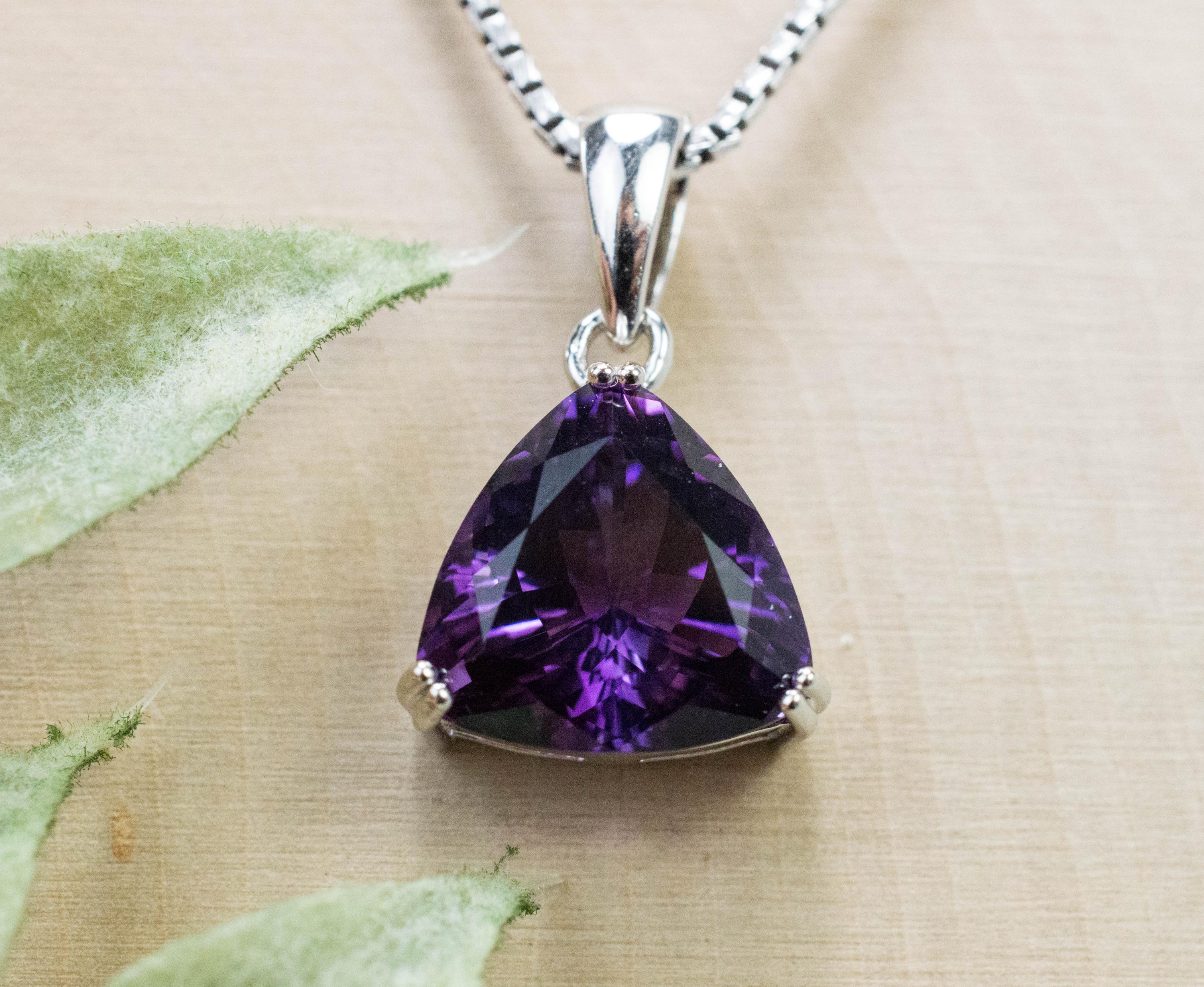 Amethyst Pendant, Natural Untreated Brazil Amethyst; 4.920cts - Mark Oliver Gems
