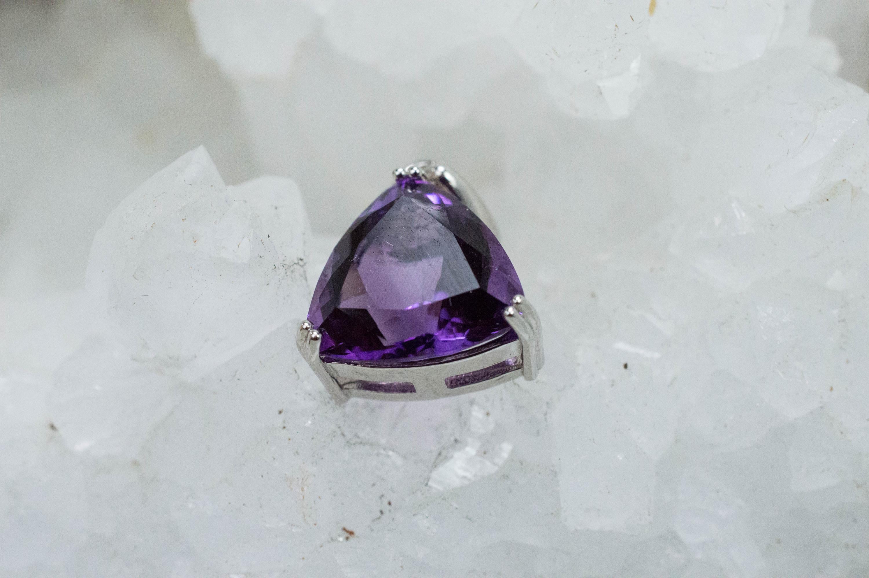 Amethyst Pendant, Natural Untreated Brazil Amethyst; 4.920cts - Mark Oliver Gems
