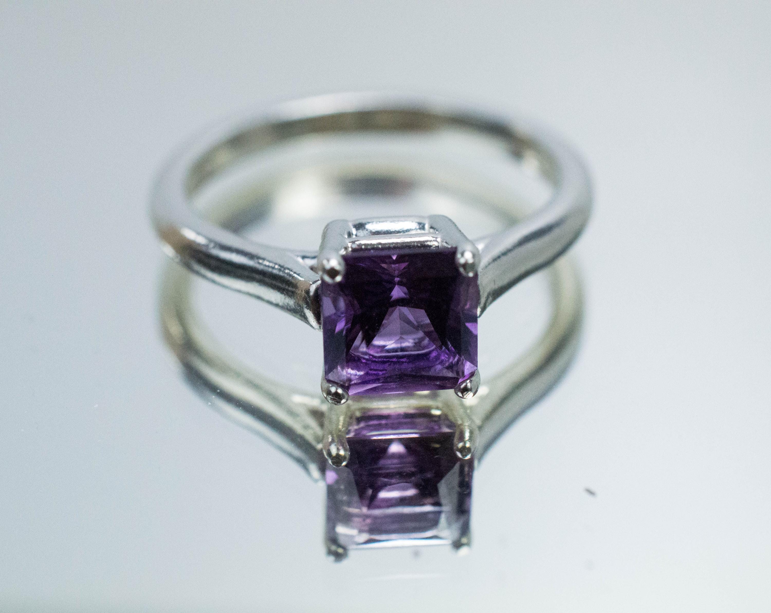 Amethyst Ring; Natural Untreated Brazil Amethyst; 1.155cts - Mark Oliver Gems