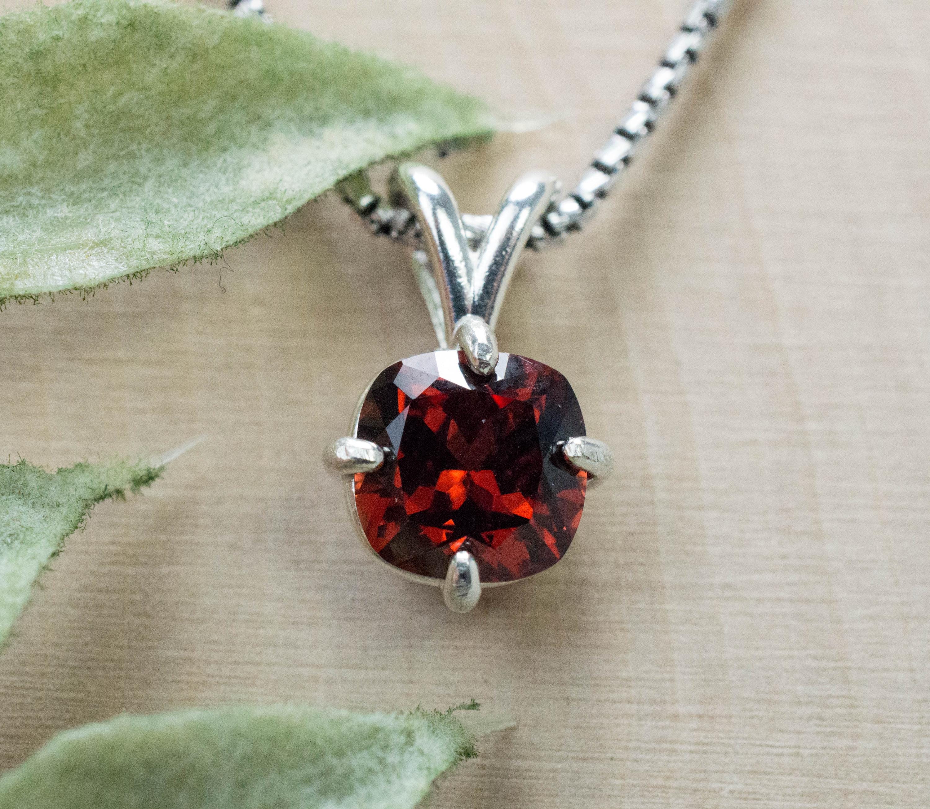 Malaya Garnet Pendant; Natural Untreated Tanzania Garnet; 2.100cts - Mark Oliver Gems