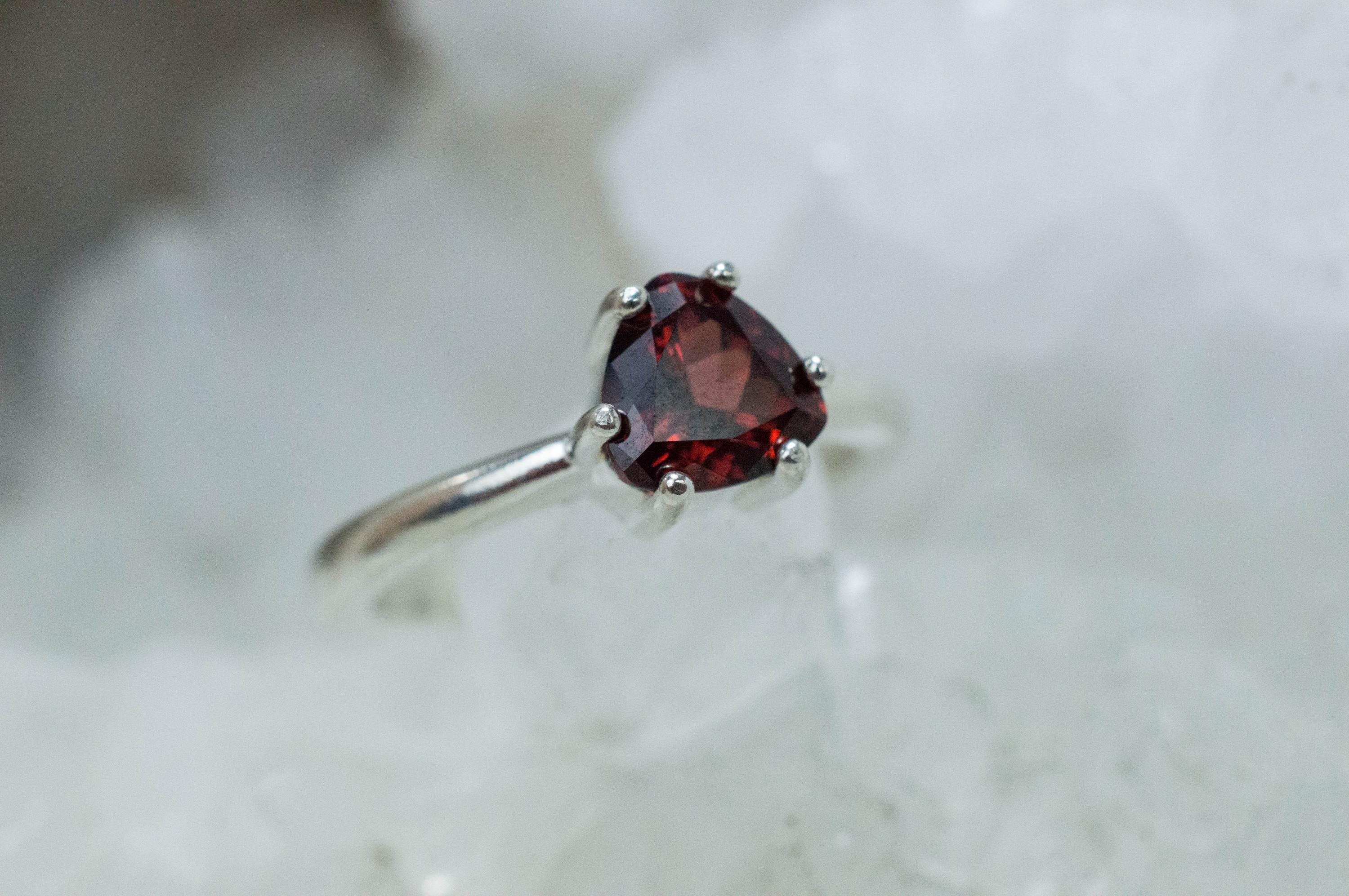 Malaya Garnet Ring; Natural Untreated Tanzania Garnet; 1.425cts - Mark Oliver Gems