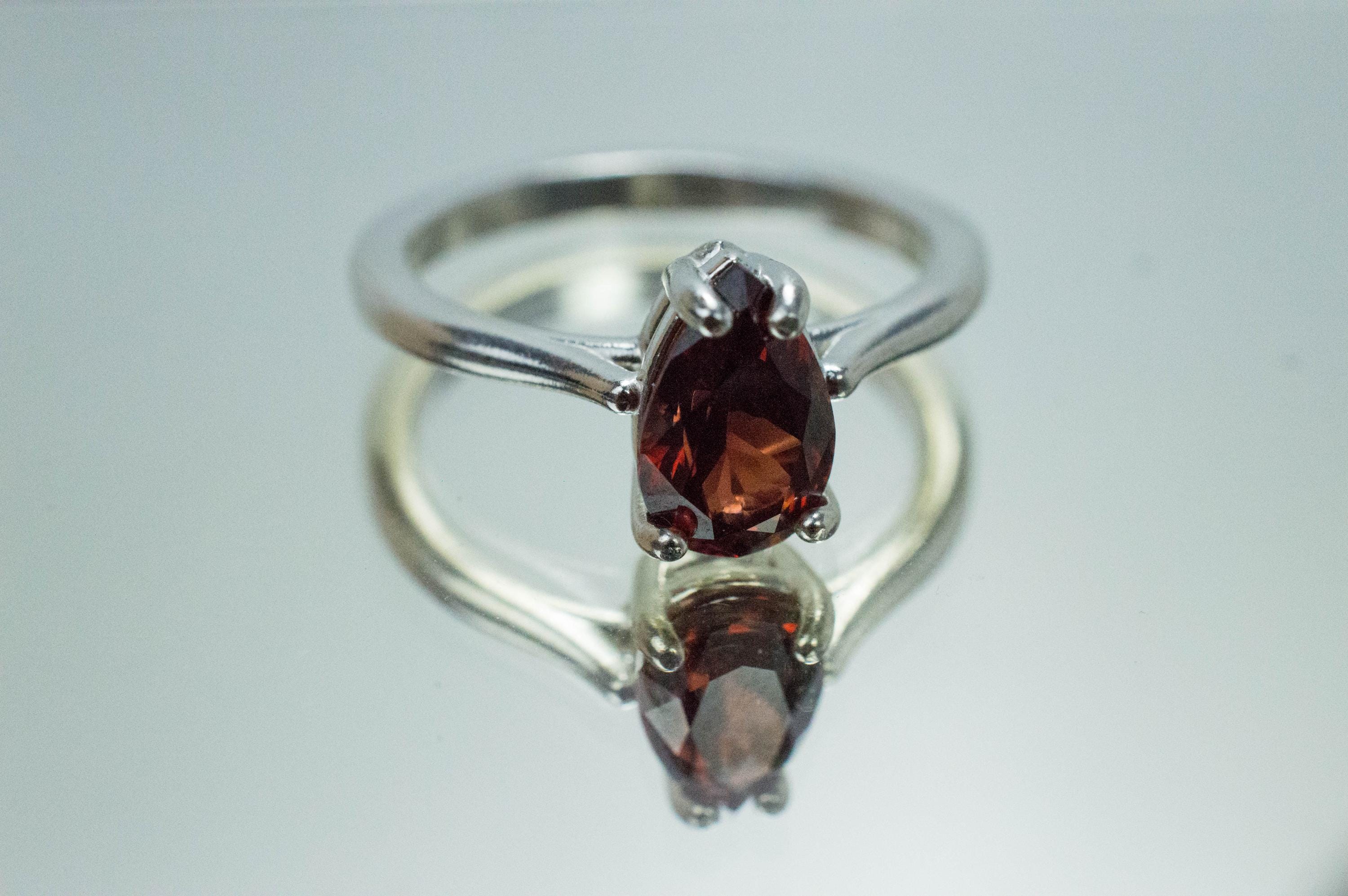 Malaya Garnet Ring; Natural Untreated Tanzania Garnet; 1.615cts - Mark Oliver Gems