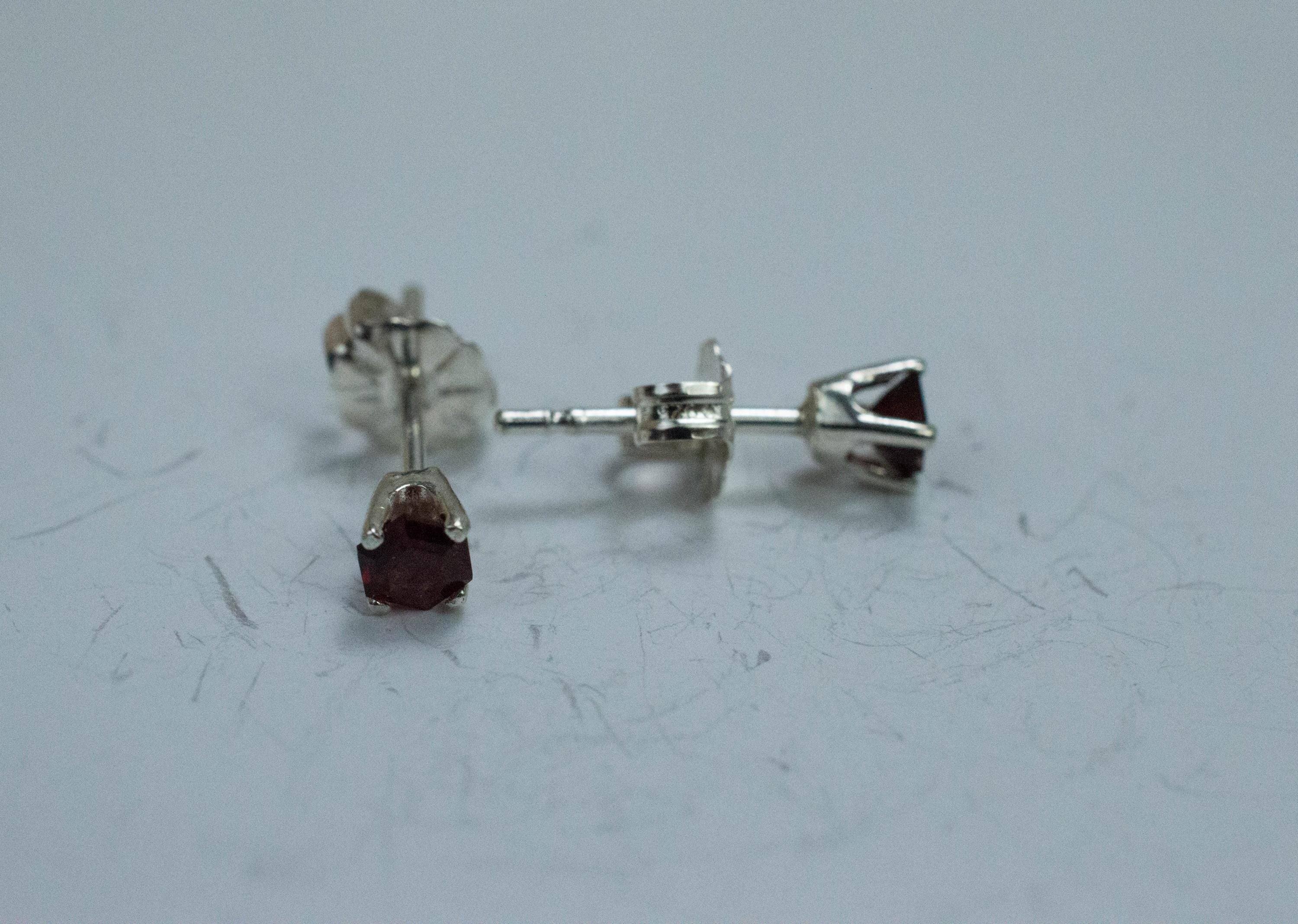 Anthill Garnet Earrings; Natural Untreated Arizona Chrome Pyrope Garnet; 0.425cts - Mark Oliver Gems