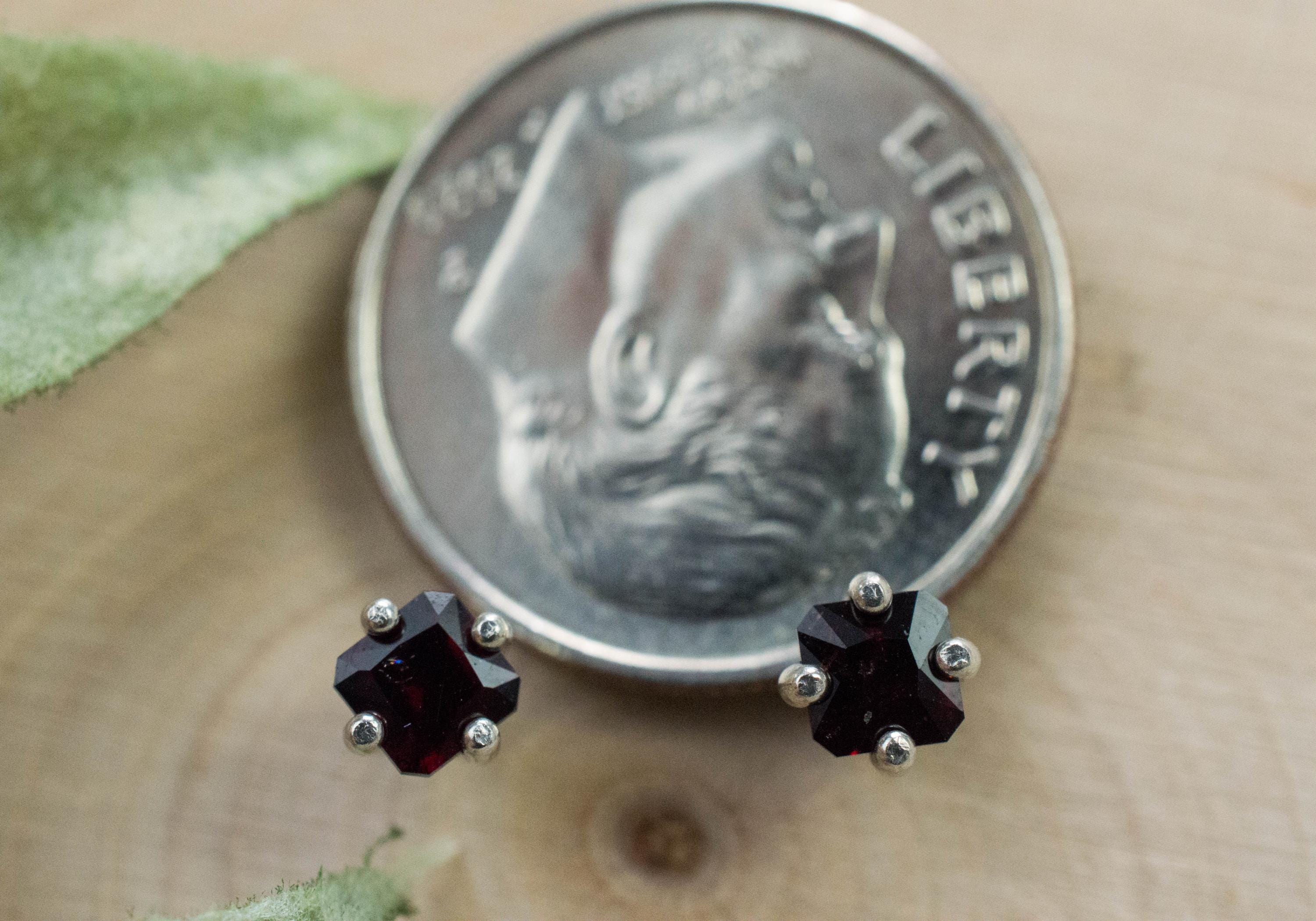 Anthill Garnet Earrings; Natural Untreated Arizona Chrome Pyrope Garnet; 0.480cts - Mark Oliver Gems