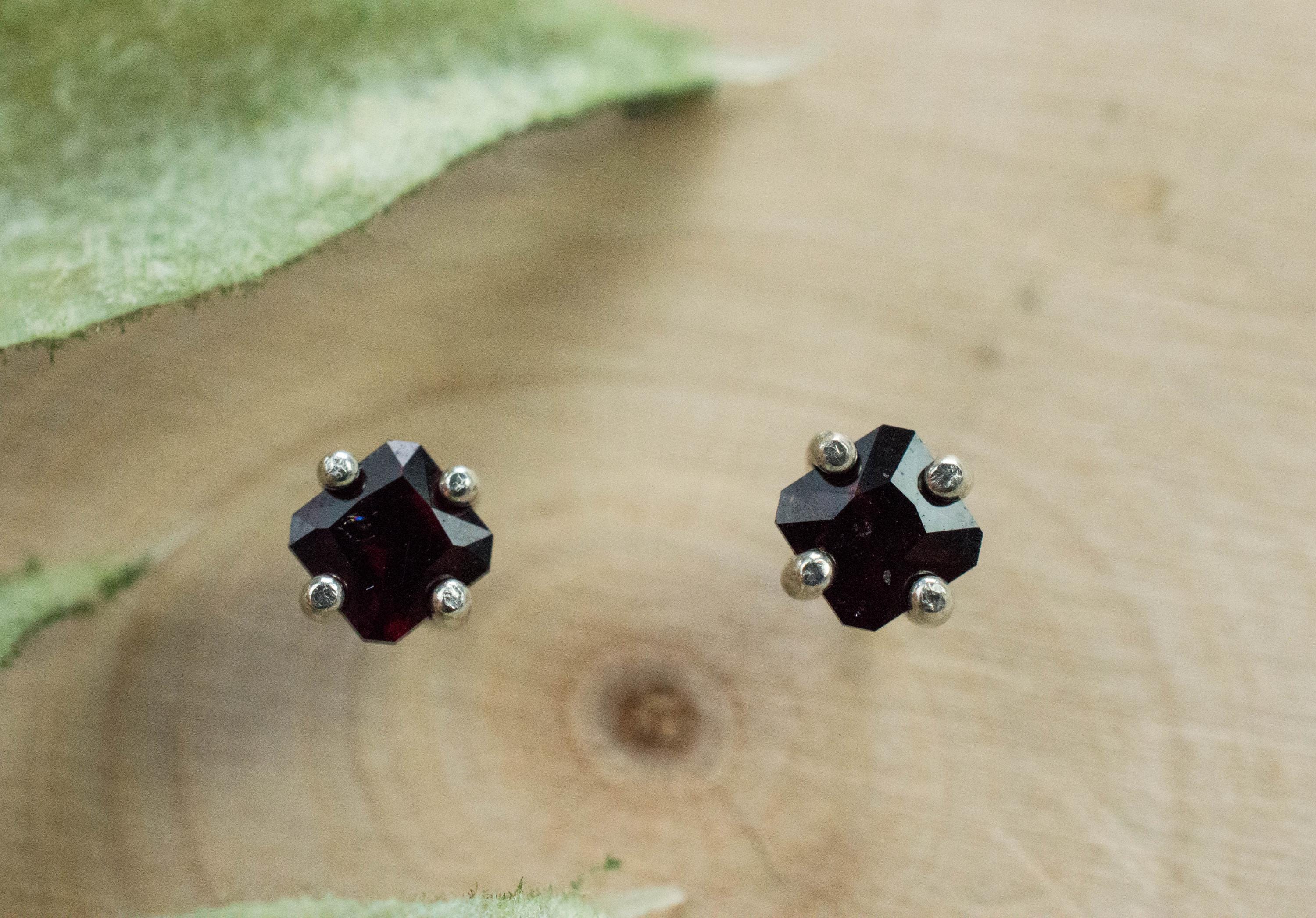 Anthill Garnet Earrings; Natural Untreated Arizona Chrome Pyrope Garnet; 0.480cts - Mark Oliver Gems
