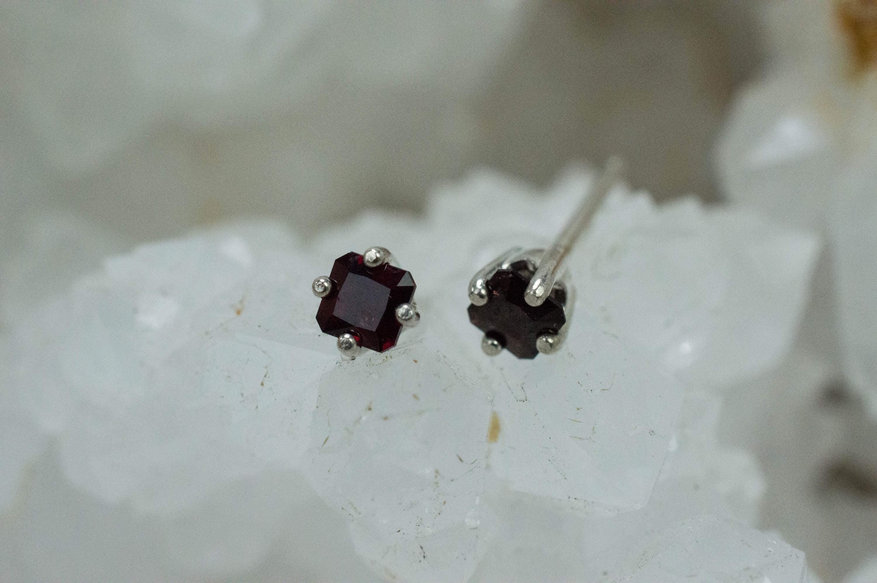 Anthill Garnet Earrings; Natural Untreated Arizona Chrome Pyrope Garnet; 0.480cts - Mark Oliver Gems