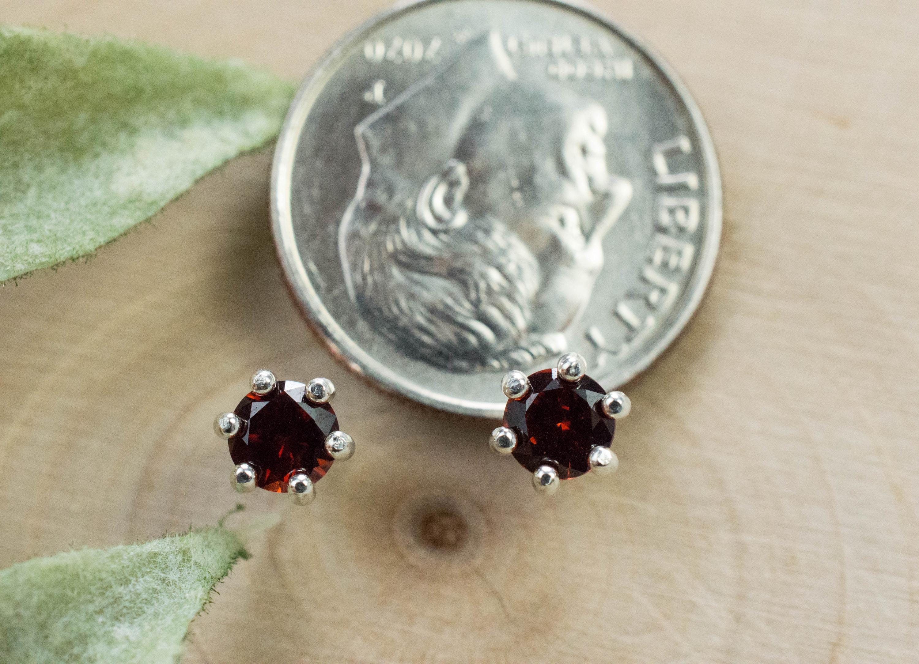 Anthill Garnet Earrings; Natural Untreated Arizona Chrome Pyrope Garnet; 0.580cts - Mark Oliver Gems