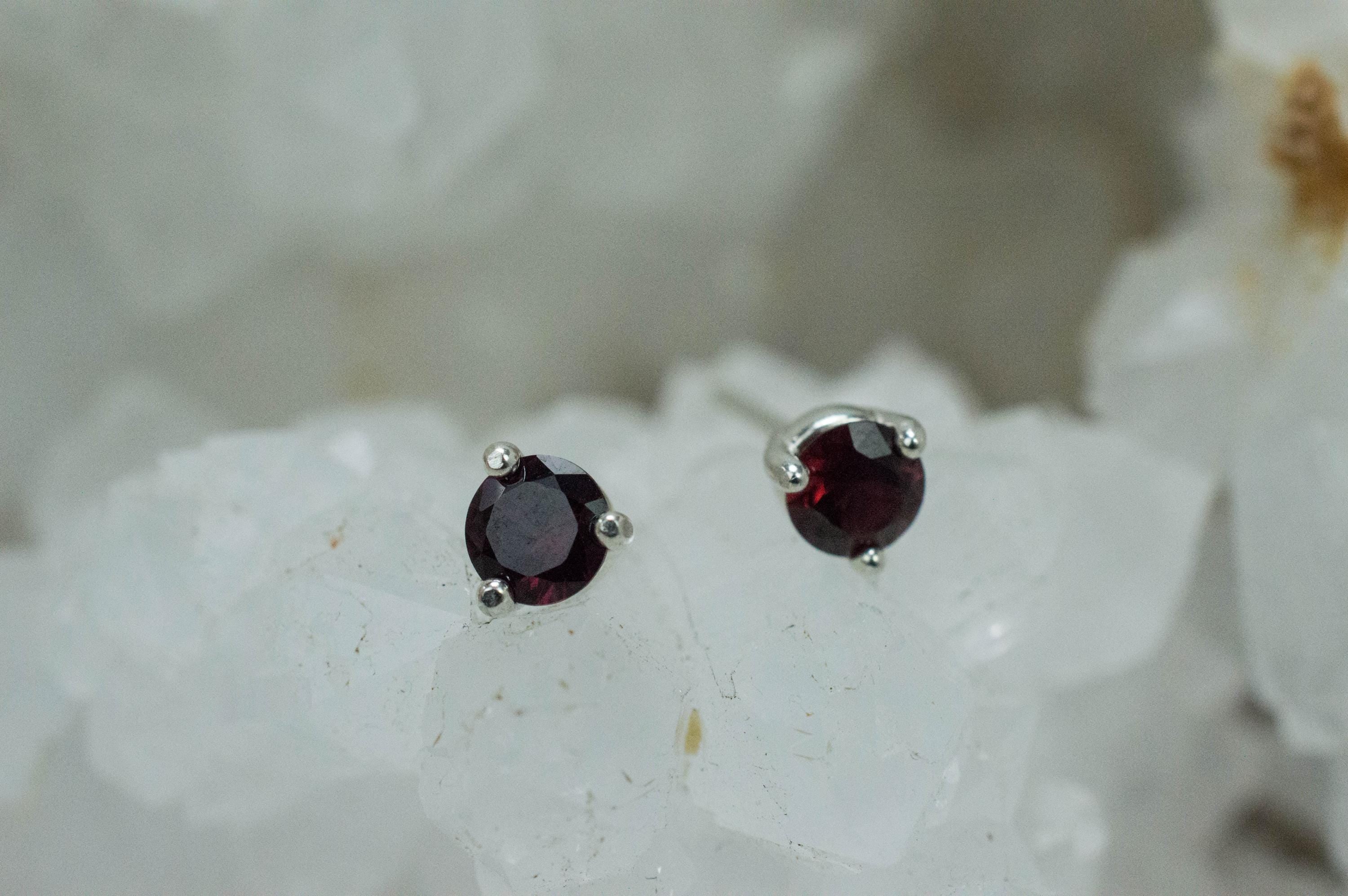 Anthill Garnet Earrings; Natural Untreated Arizona Chrome Pyrope Garnet; 0.585cts - Mark Oliver Gems