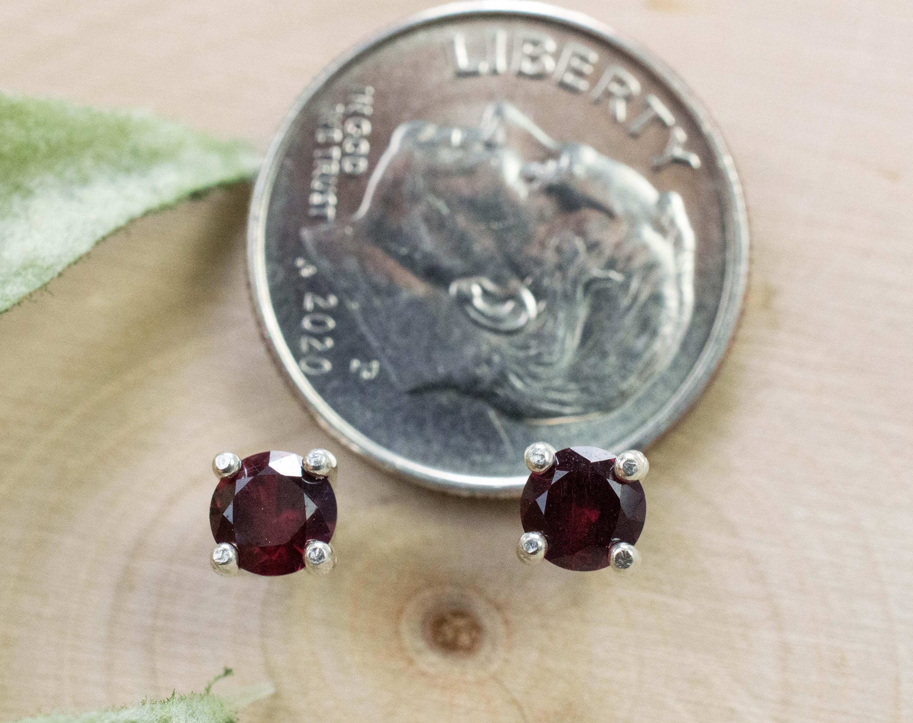 Anthill Garnet Earrings; Natural Untreated Arizona Chrome Pyrope Garnet; 0.645cts - Mark Oliver Gems