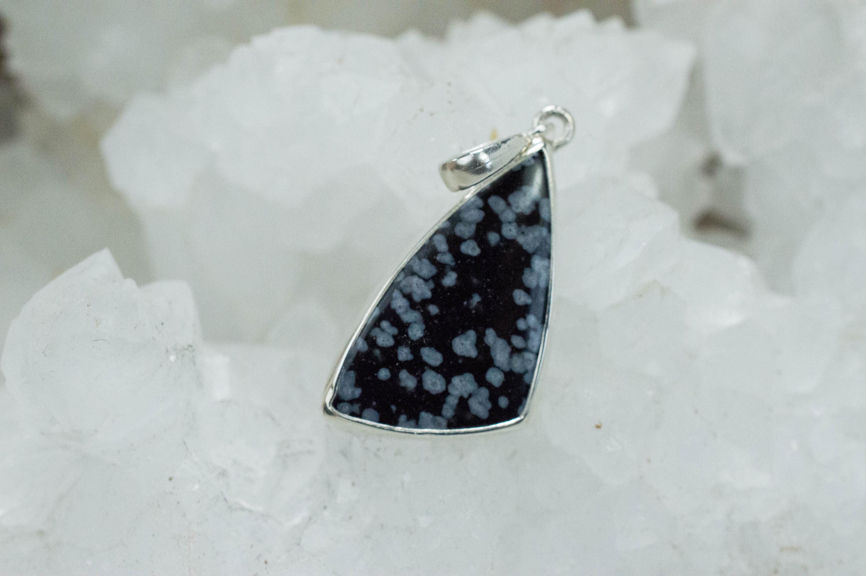 Snowflake Obsidian Pendant; Genuine Untreated Utah Obsidian - Mark Oliver Gems