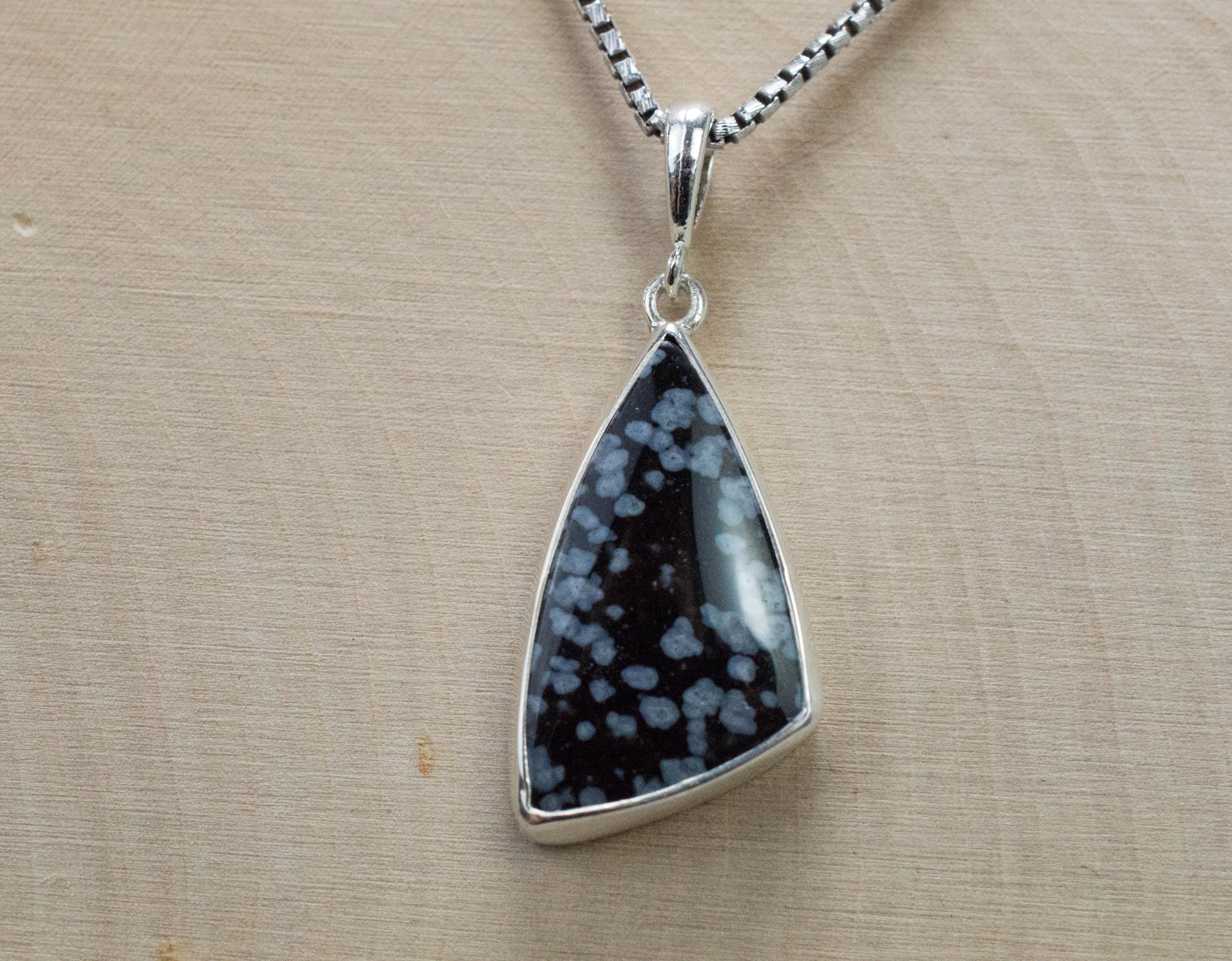 Snowflake Obsidian Pendant; Genuine Untreated Utah Obsidian - Mark Oliver Gems