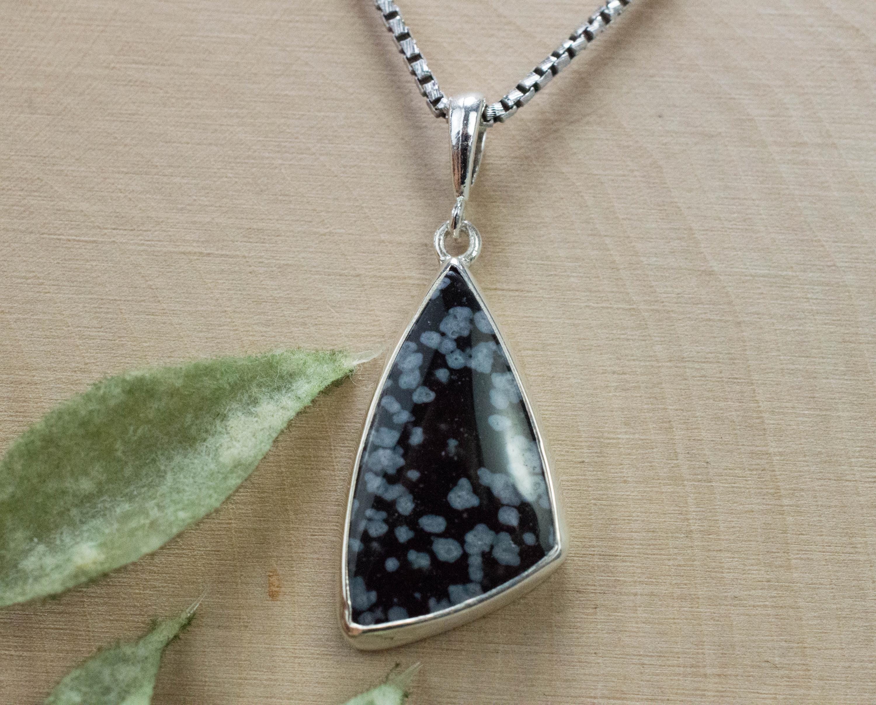 Snowflake Obsidian Pendant; Genuine Untreated Utah Obsidian - Mark Oliver Gems