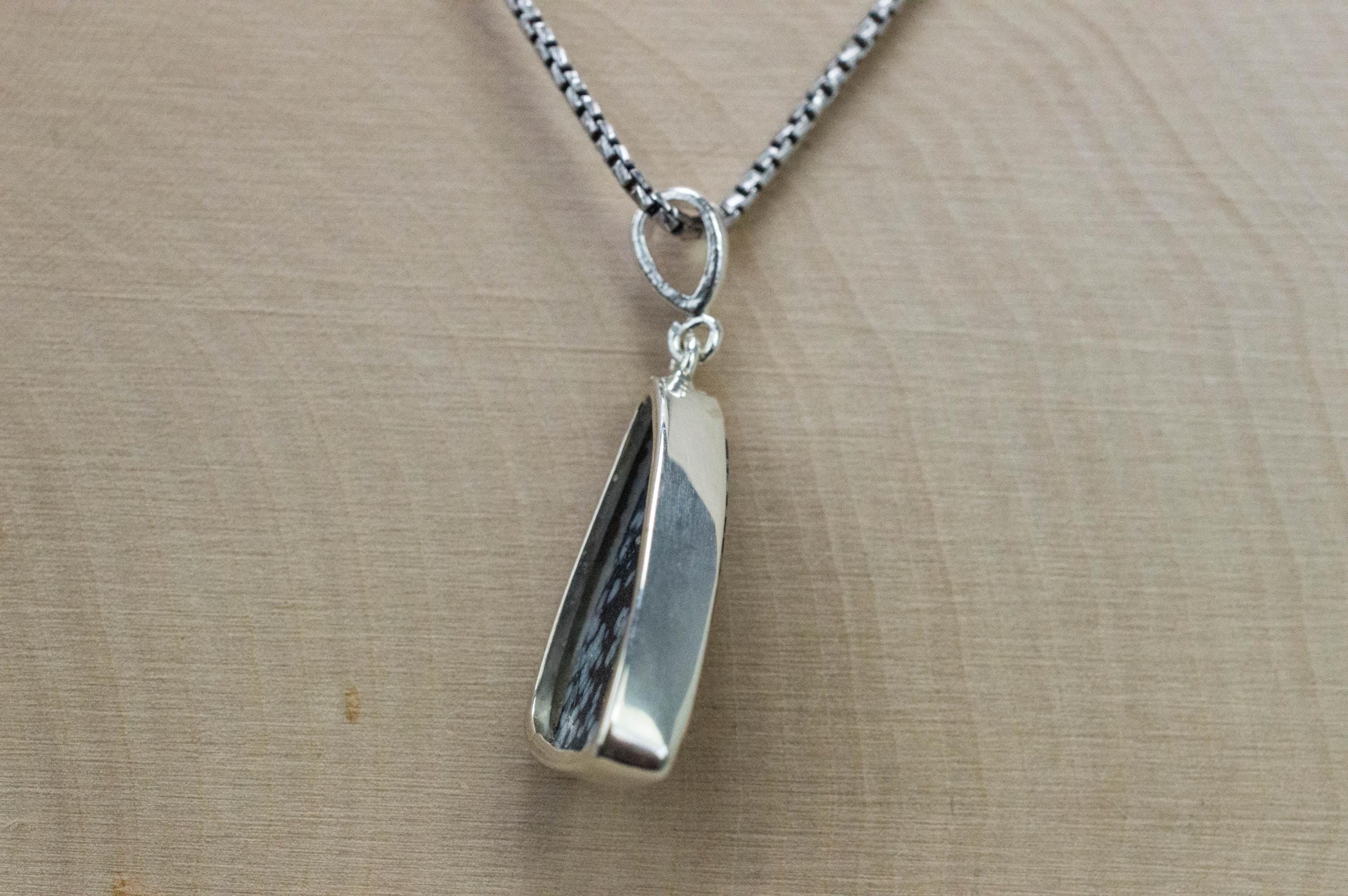 Snowflake Obsidian Pendant; Genuine Untreated Utah Obsidian - Mark Oliver Gems