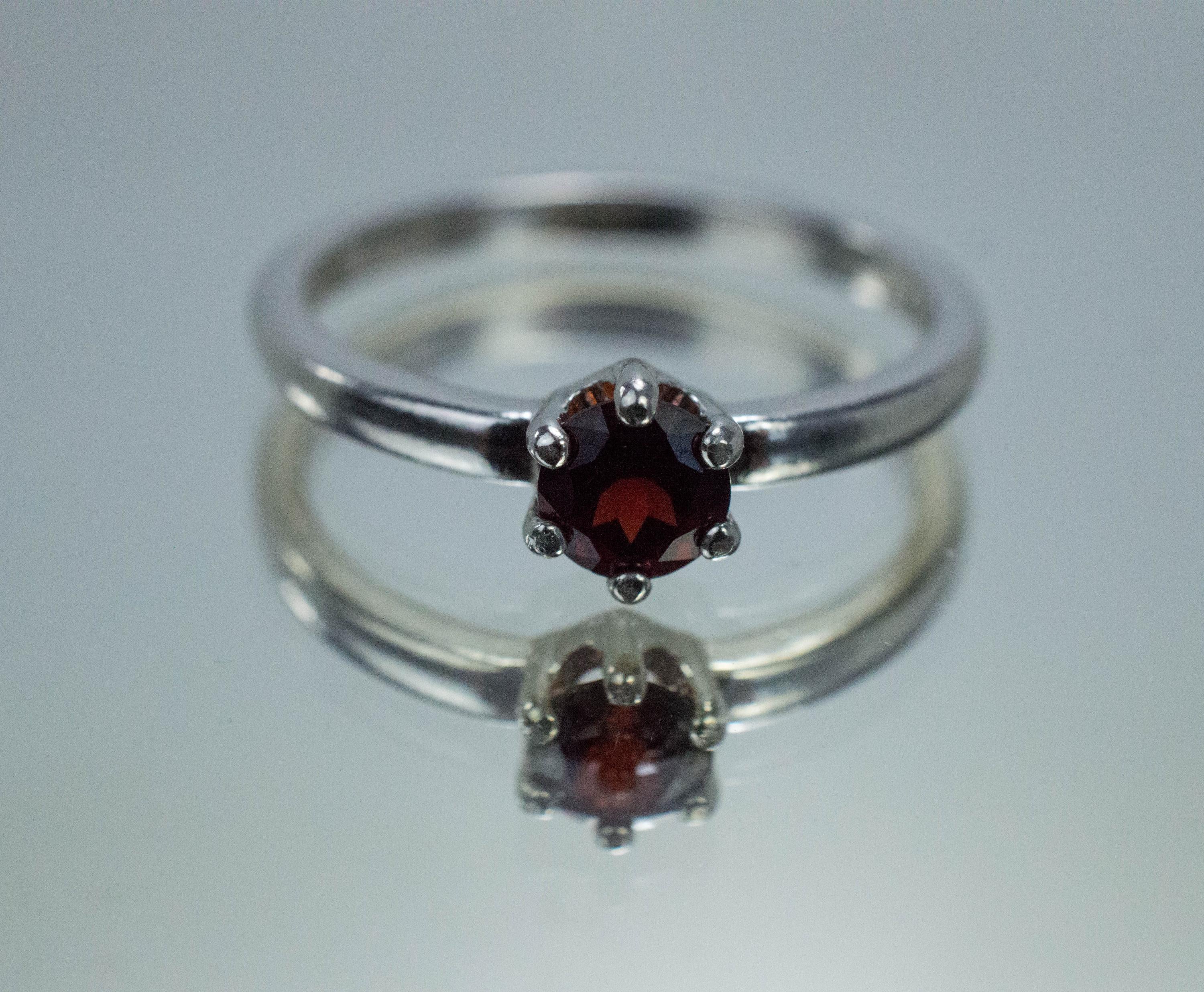 Zircon Ring; Genuine Untreated Tanzania Red Zircon; 0.505cts - Mark Oliver Gems