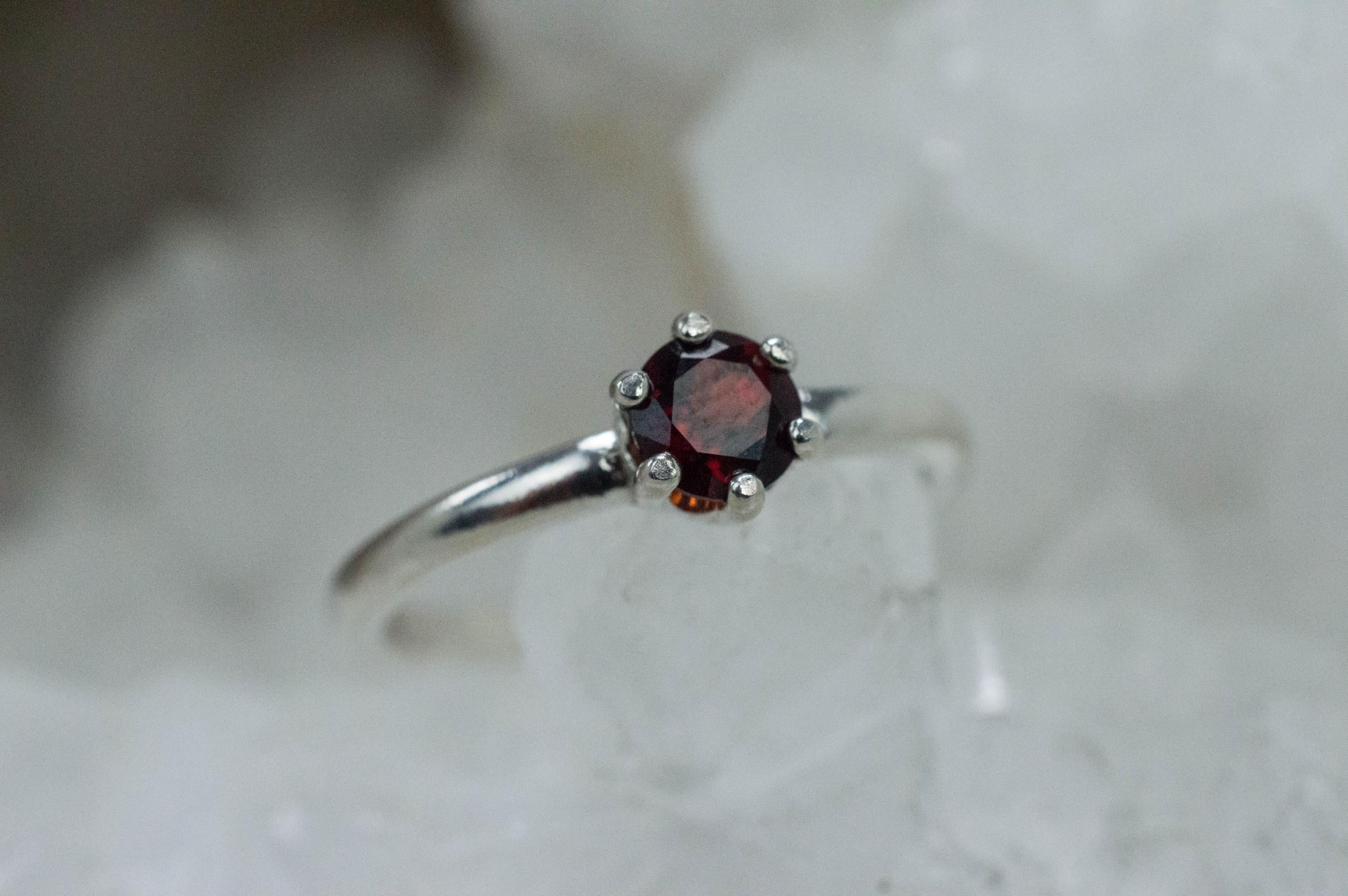 Zircon Ring; Genuine Untreated Tanzania Red Zircon; 0.505cts - Mark Oliver Gems