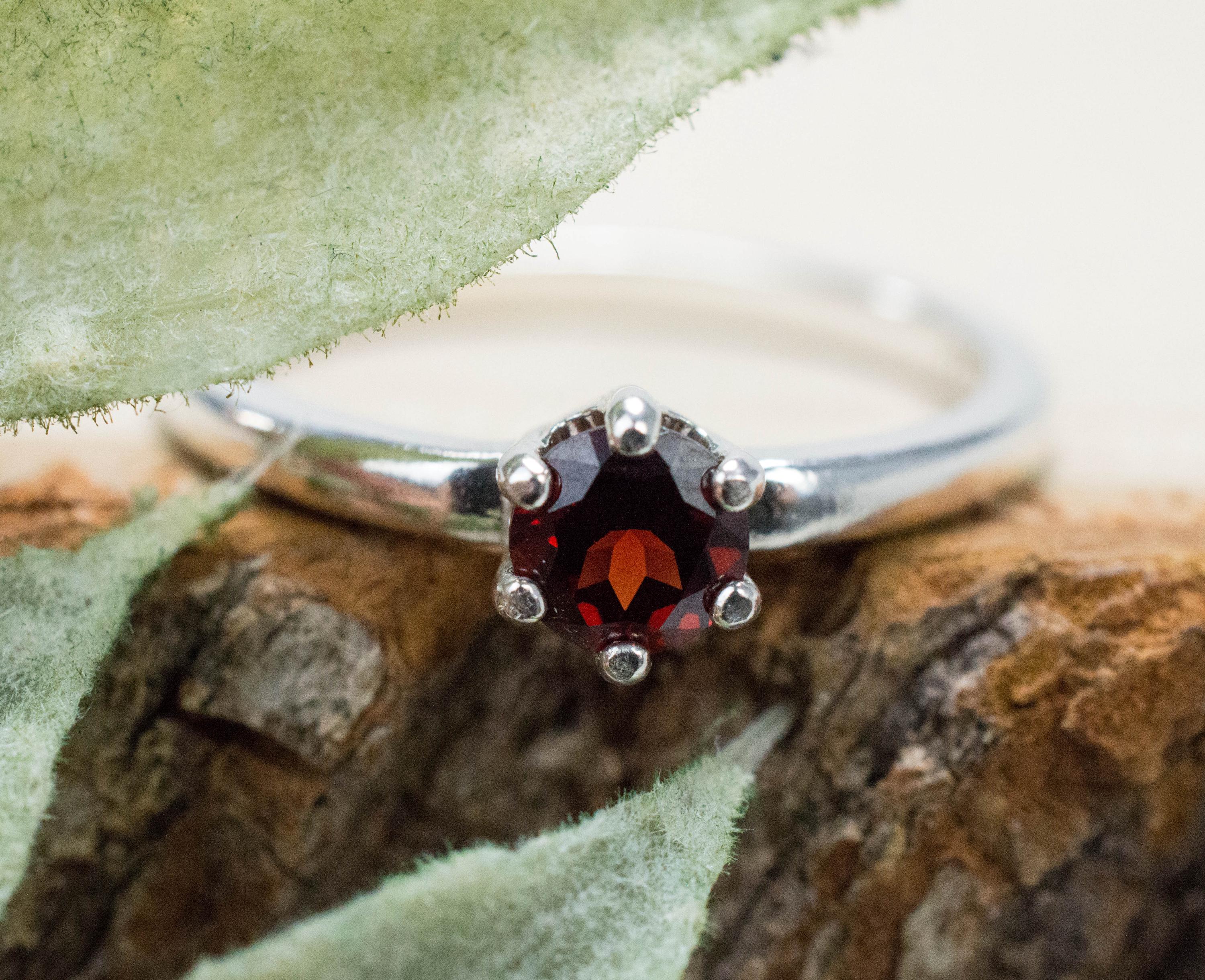 Zircon Ring; Genuine Untreated Tanzania Red Zircon; 0.505cts - Mark Oliver Gems