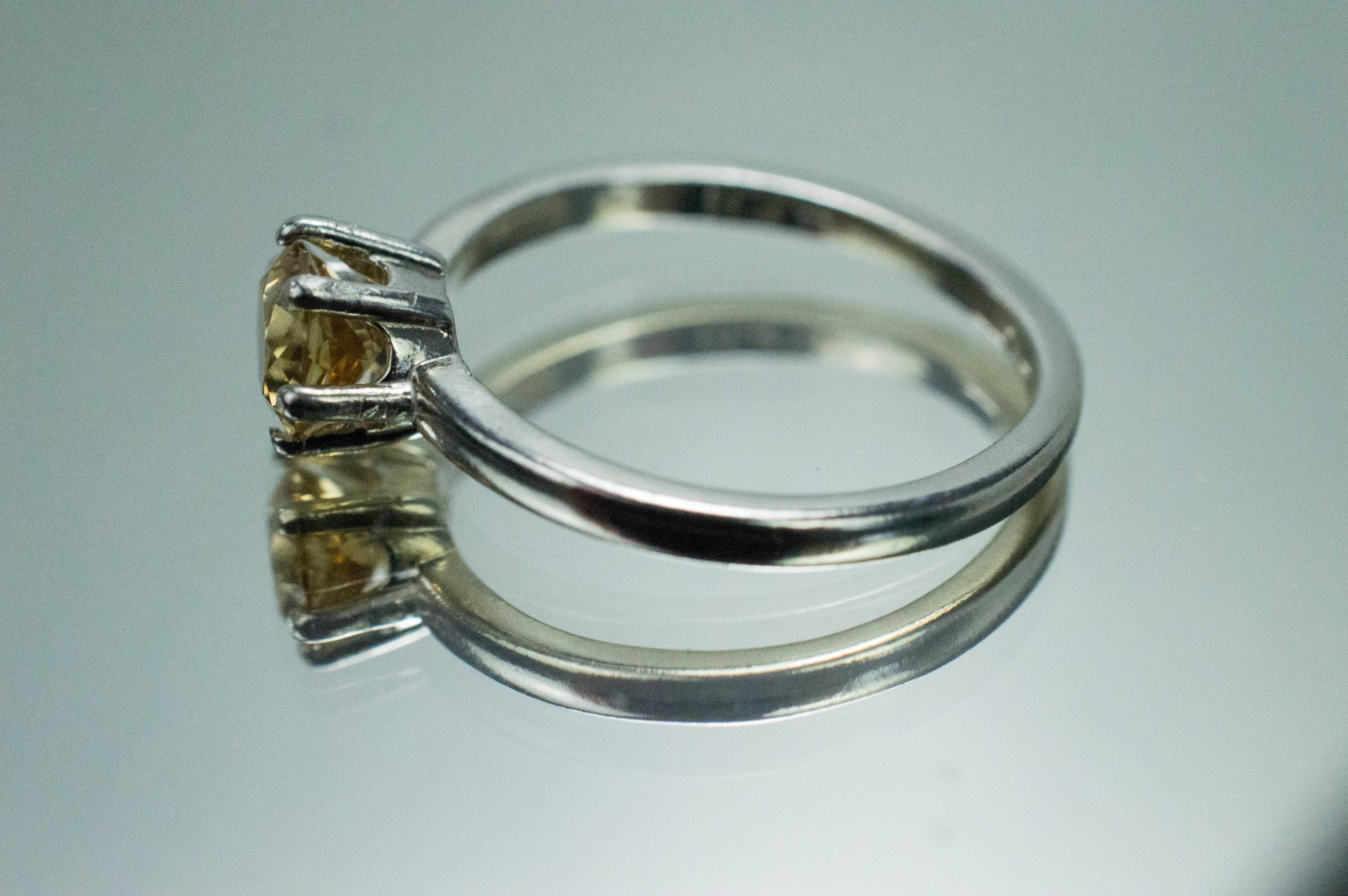 Zircon Ring; Genuine Untreated Tanzania Yellow Zircon; 1.095cts - Mark Oliver Gems