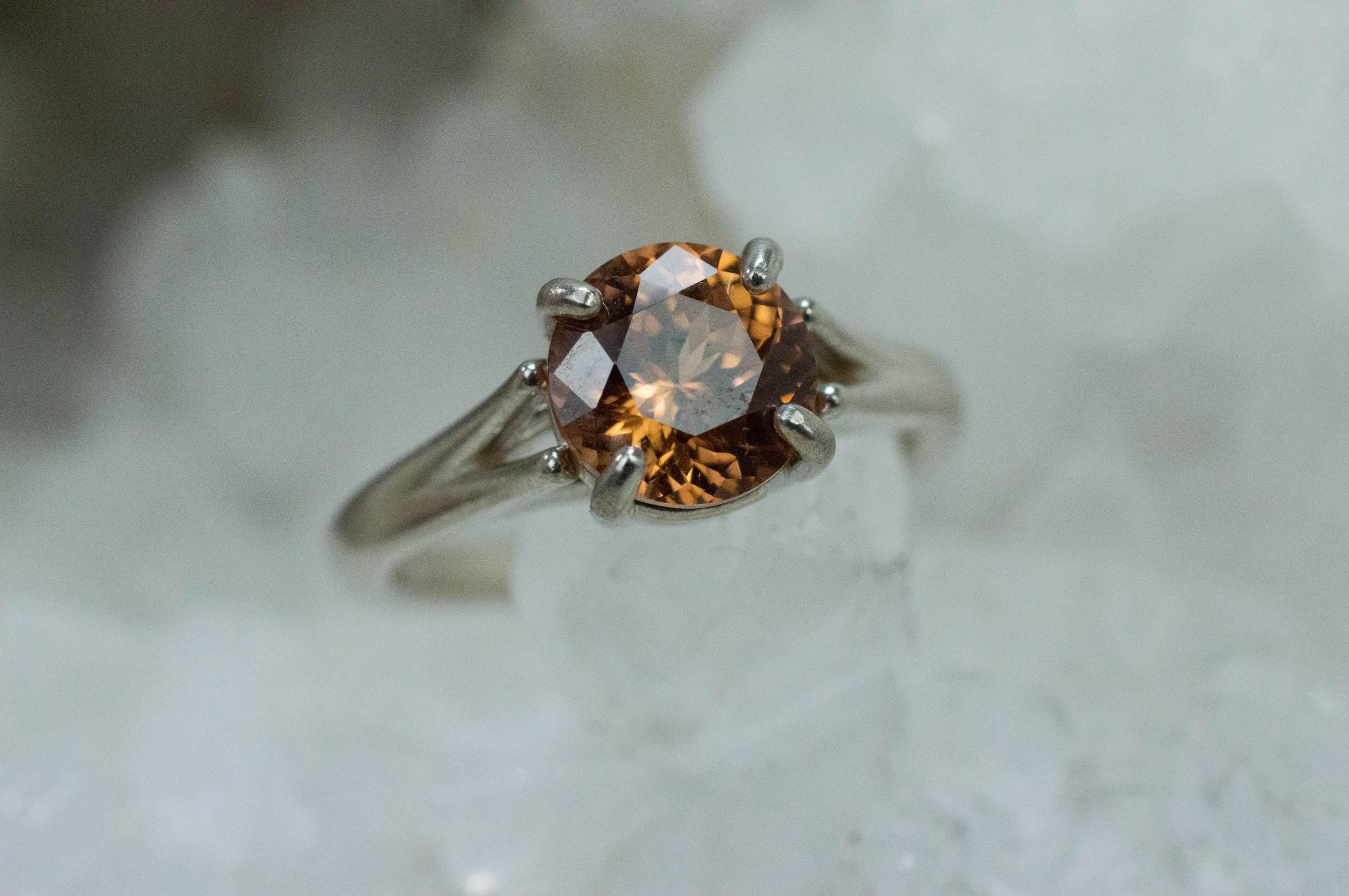 Zircon Ring; Genuine Untreated Tanzania Champagne Zircon; 2.470cts - Mark Oliver Gems