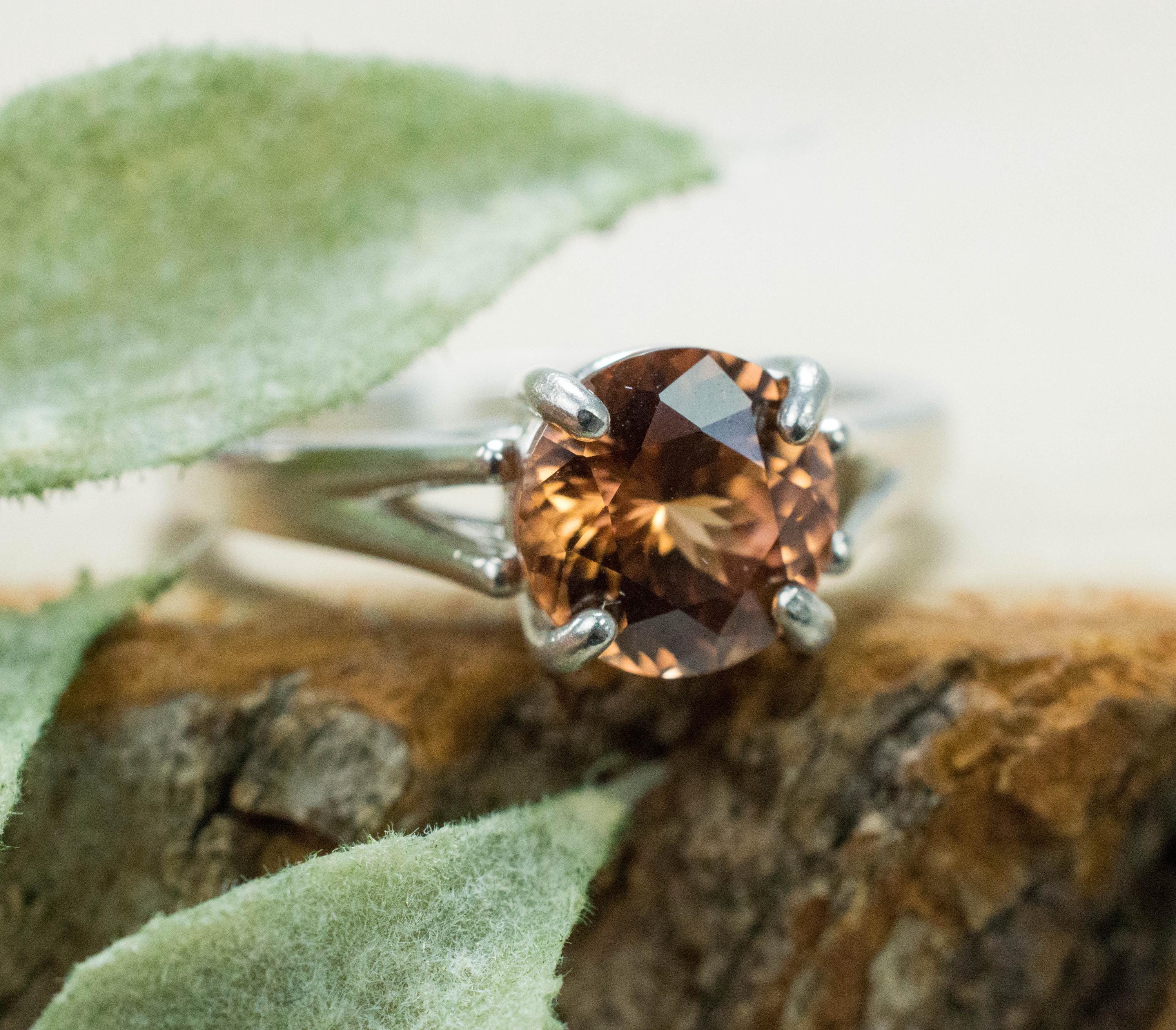 Zircon Ring; Genuine Untreated Tanzania Champagne Zircon; 2.470cts - Mark Oliver Gems