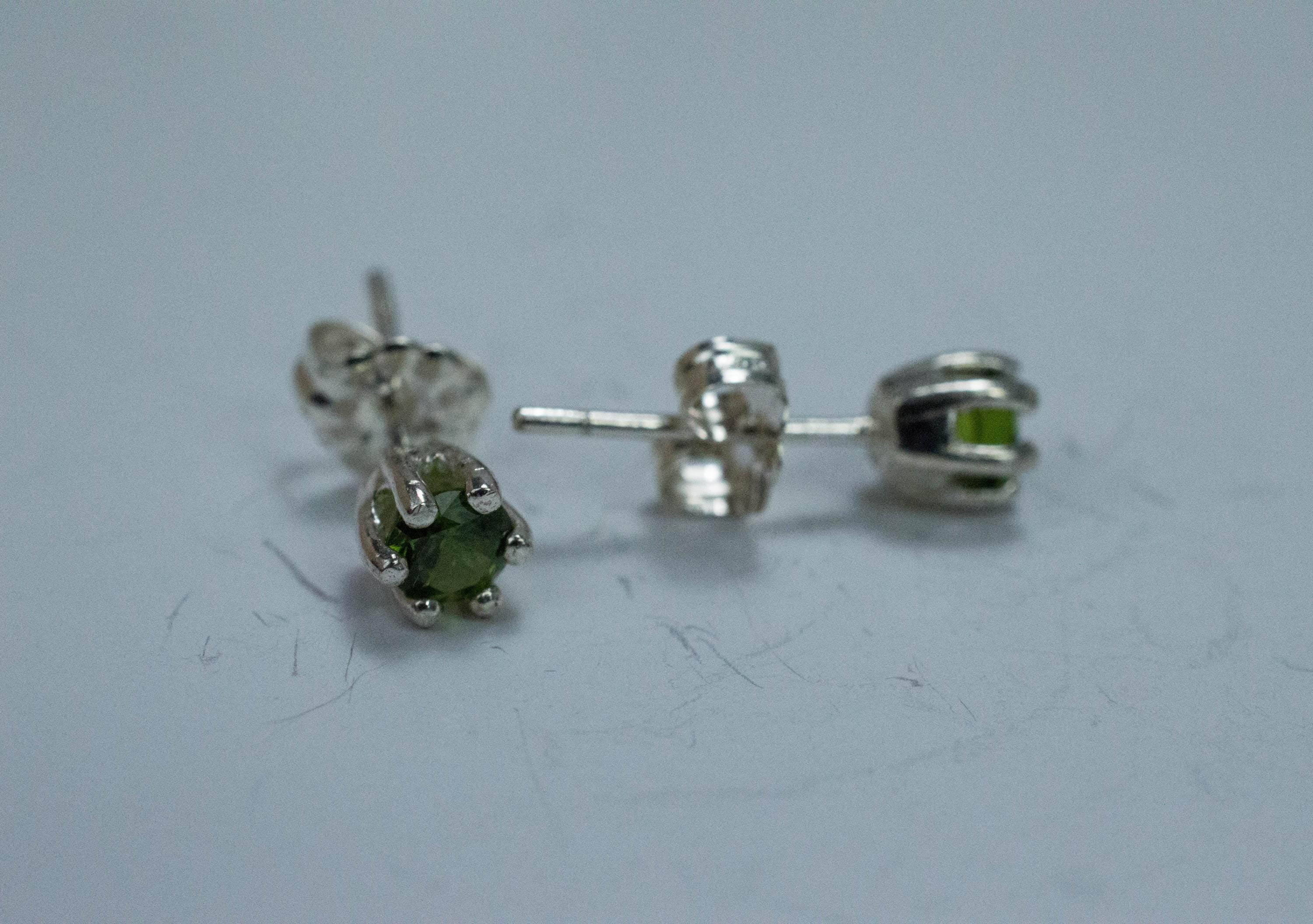 Green Zircon Earrings; Natural Untreated Sri Lanka Zircon; 0.535cts - Mark Oliver Gems