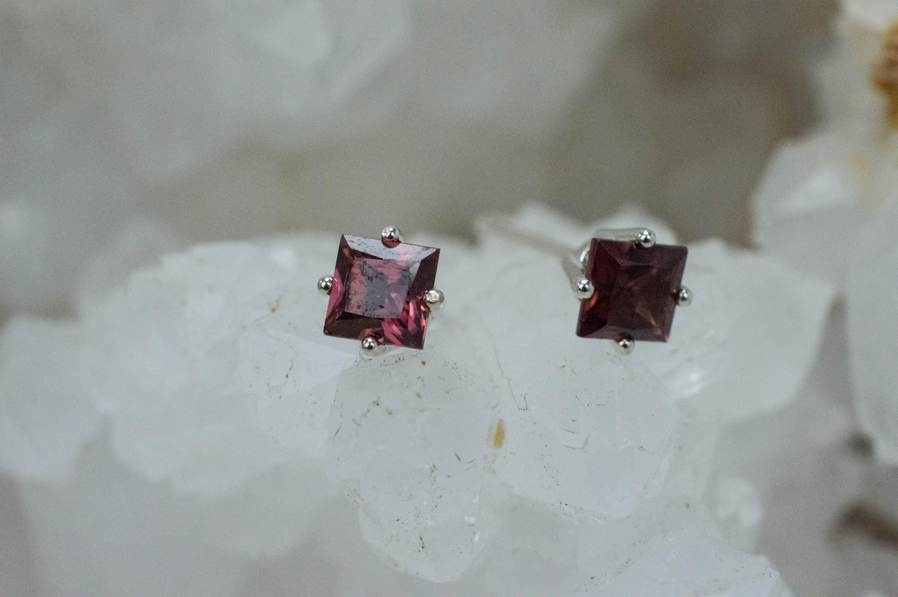 Zircon Earrings; Natural Untreated Tanzania Pink Zircon; 1.510cts - Mark Oliver Gems