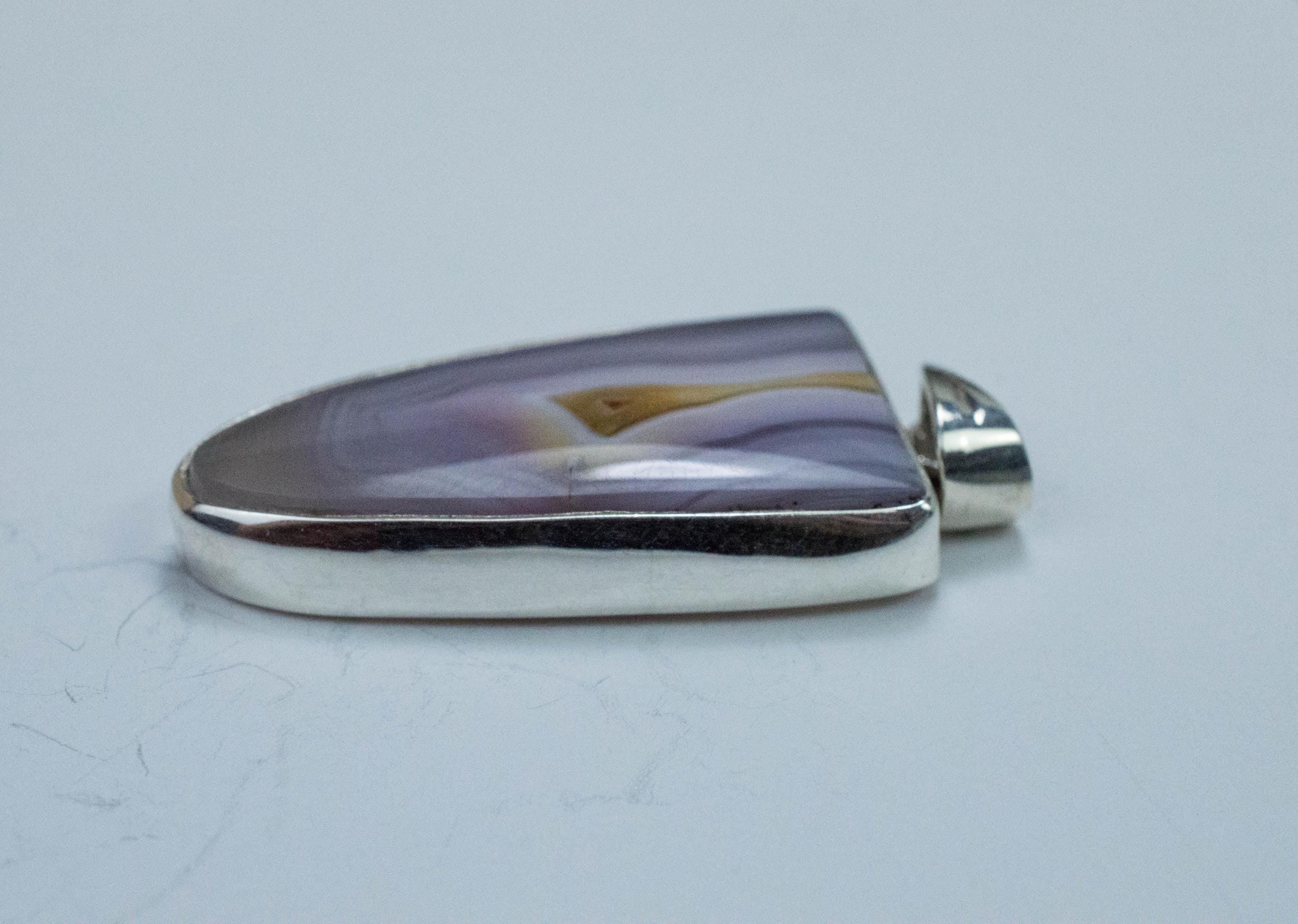 Parcelas Agate Pendant; Natural Untreated Mexico Purple Passion Agate - Mark Oliver Gems