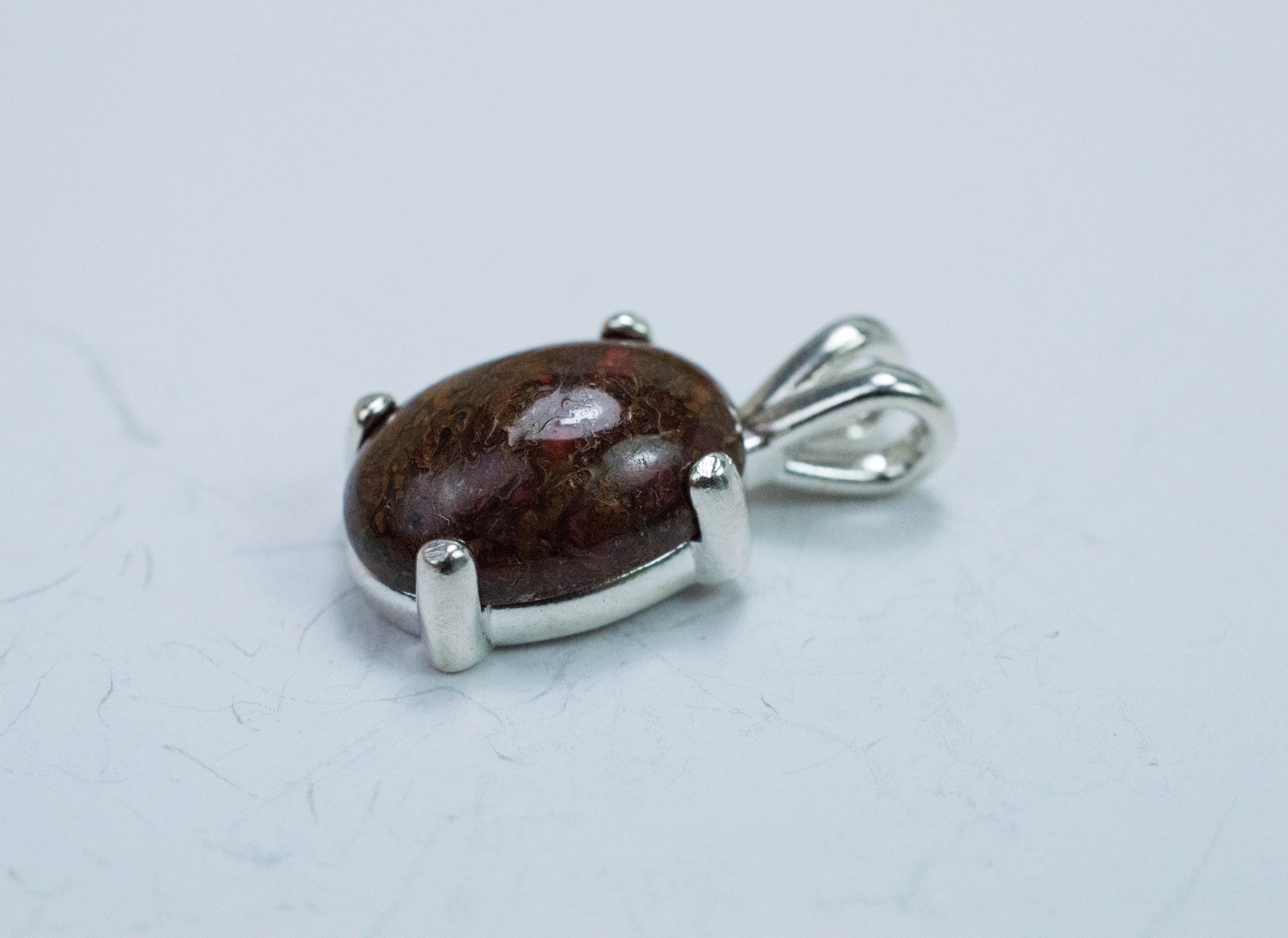 Dinosaur Bone Pendant; Natural Untreated Utah Dino Bone; 4.900cts - Mark Oliver Gems